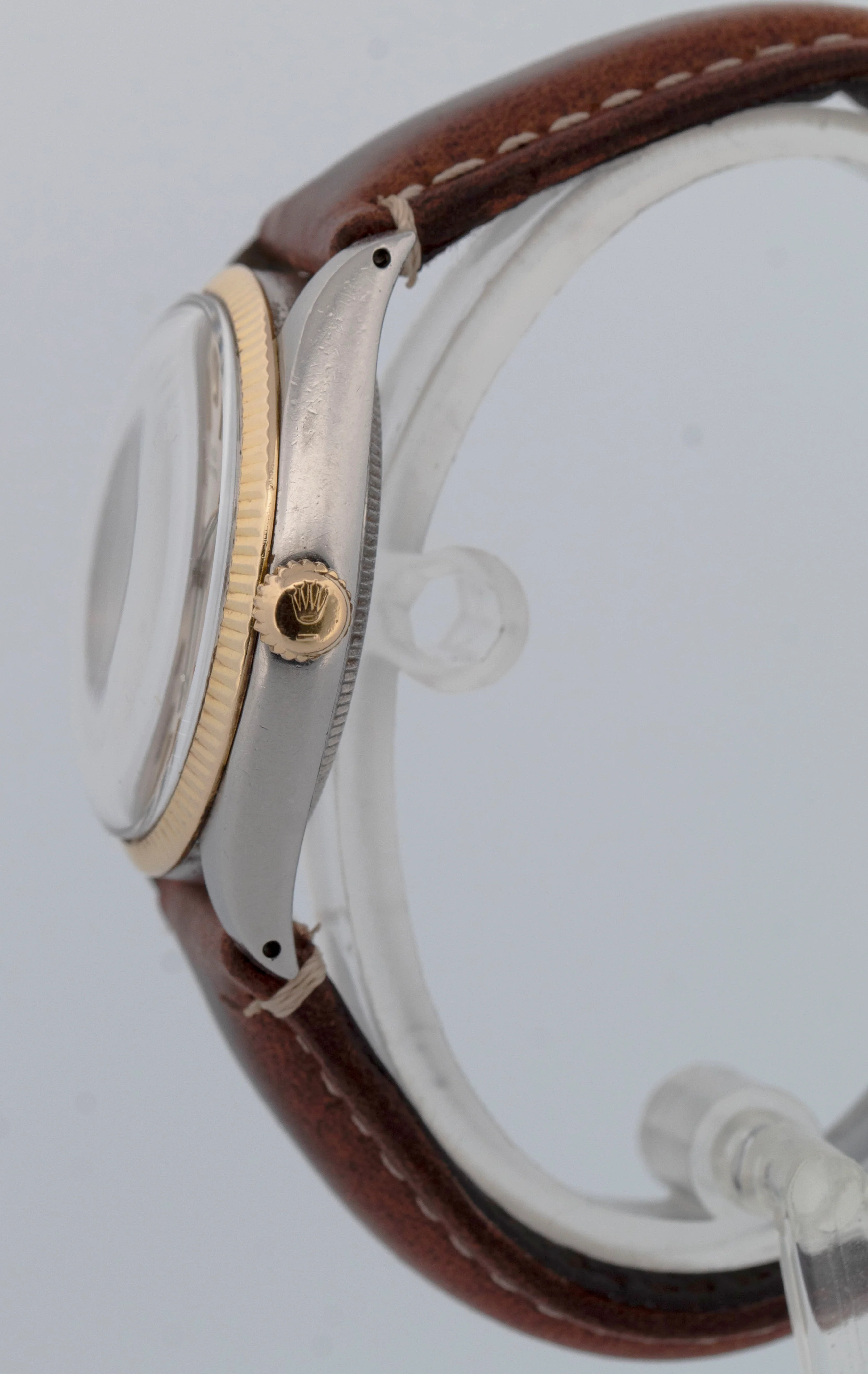 VINTAGE 1968 Rolex Oyster Perpetual SILVER 18K Yellow Gold Automatic 34mm 1003 - Image 4