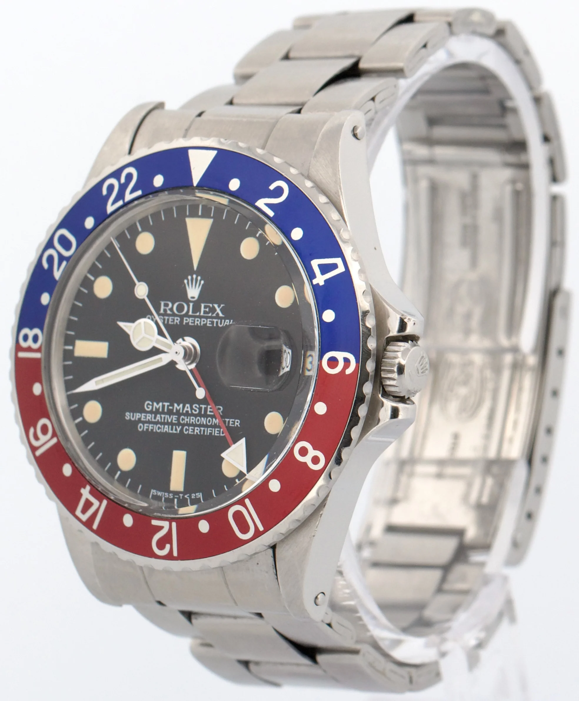 VINTAGE 1971 Rolex GMT-Master Red Blue PATINA PEPSI Black Oyster Steel 40mm 1675 - Image 3