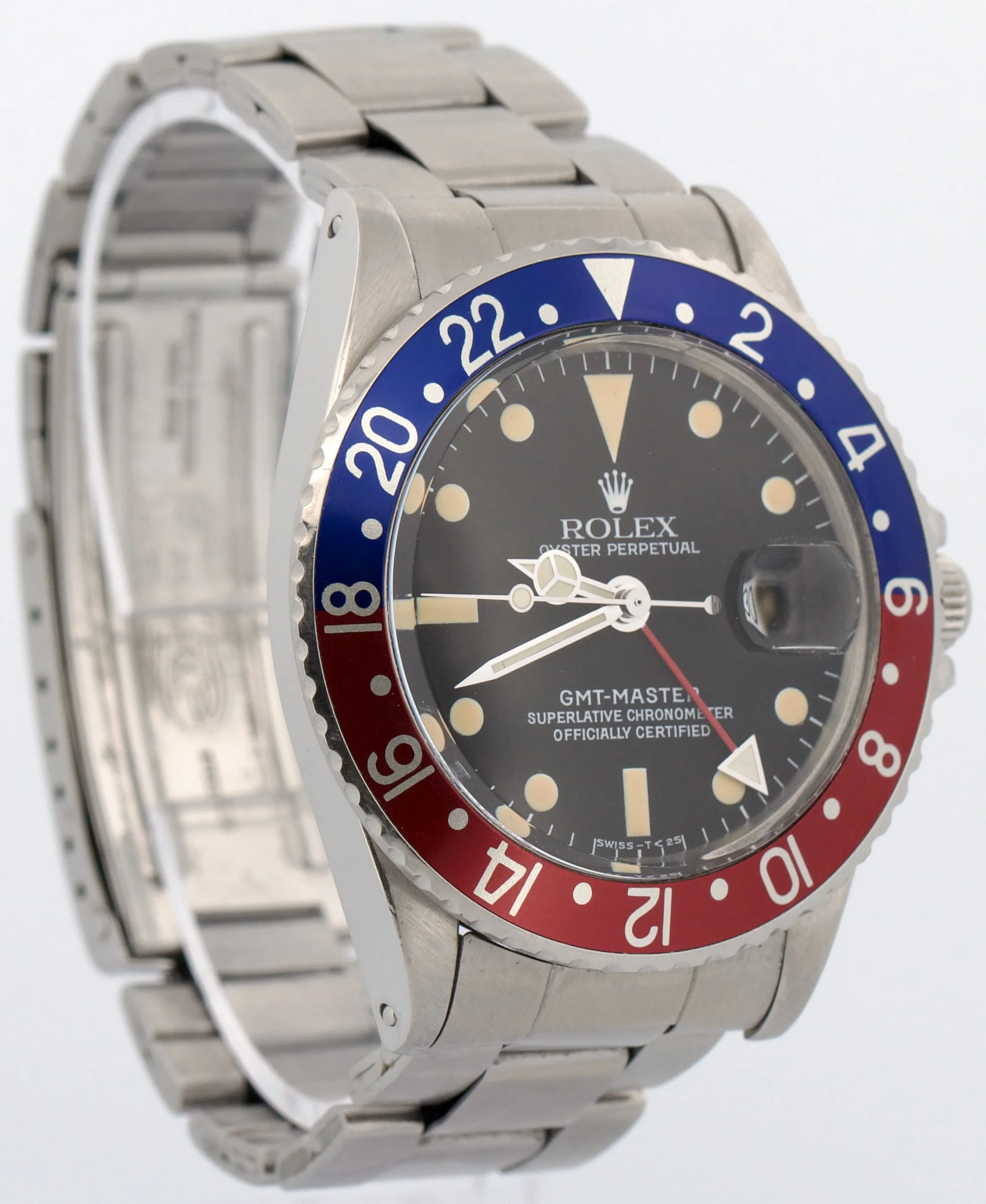 VINTAGE 1971 Rolex GMT-Master Red Blue PATINA PEPSI Black Oyster Steel 40mm 1675 - Image 4