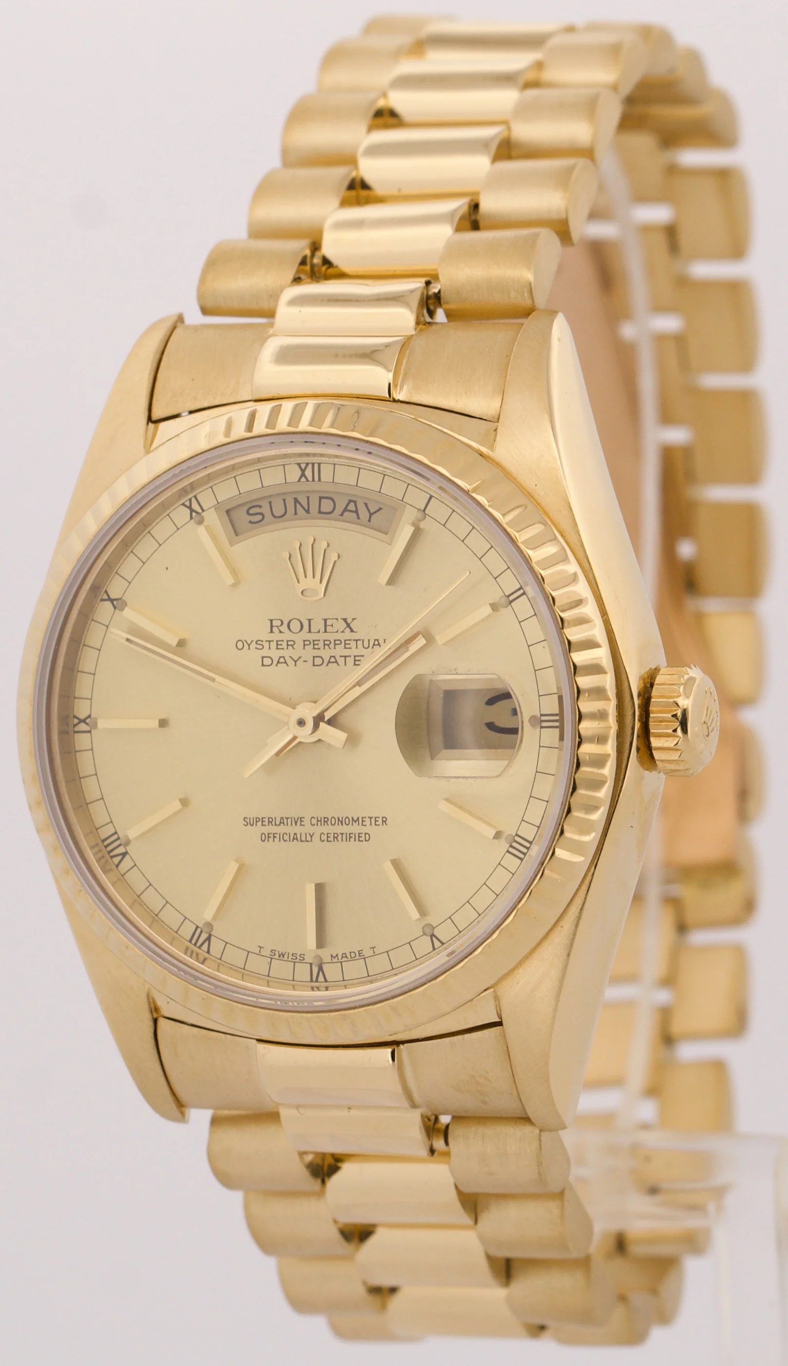 VINTAGE 1978 Rolex Day-Date President CHAMPAGNE 36mm 18K Yellow Gold Watch 18038 - Image 3