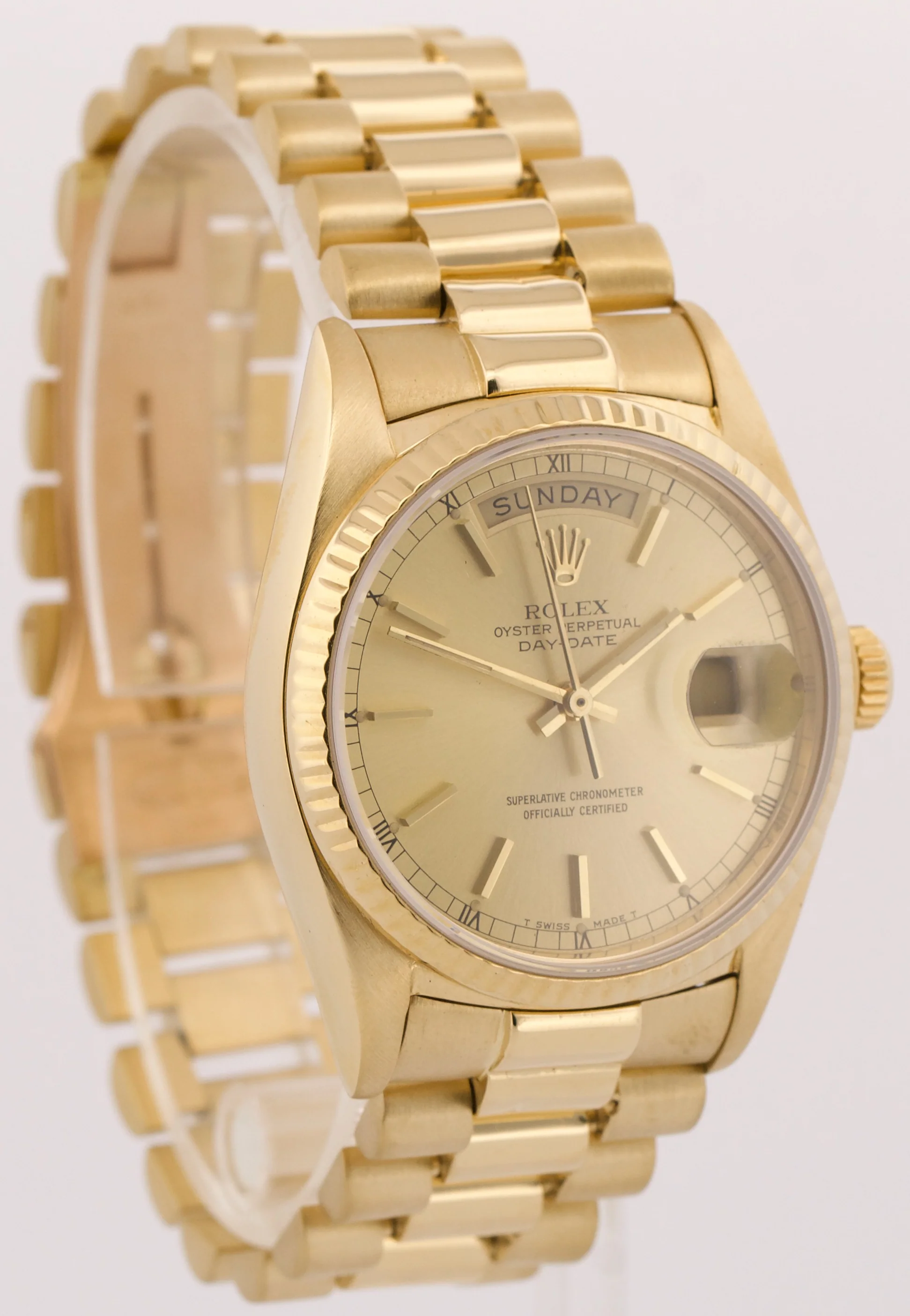 VINTAGE 1978 Rolex Day-Date President CHAMPAGNE 36mm 18K Yellow Gold Watch 18038 - Image 4