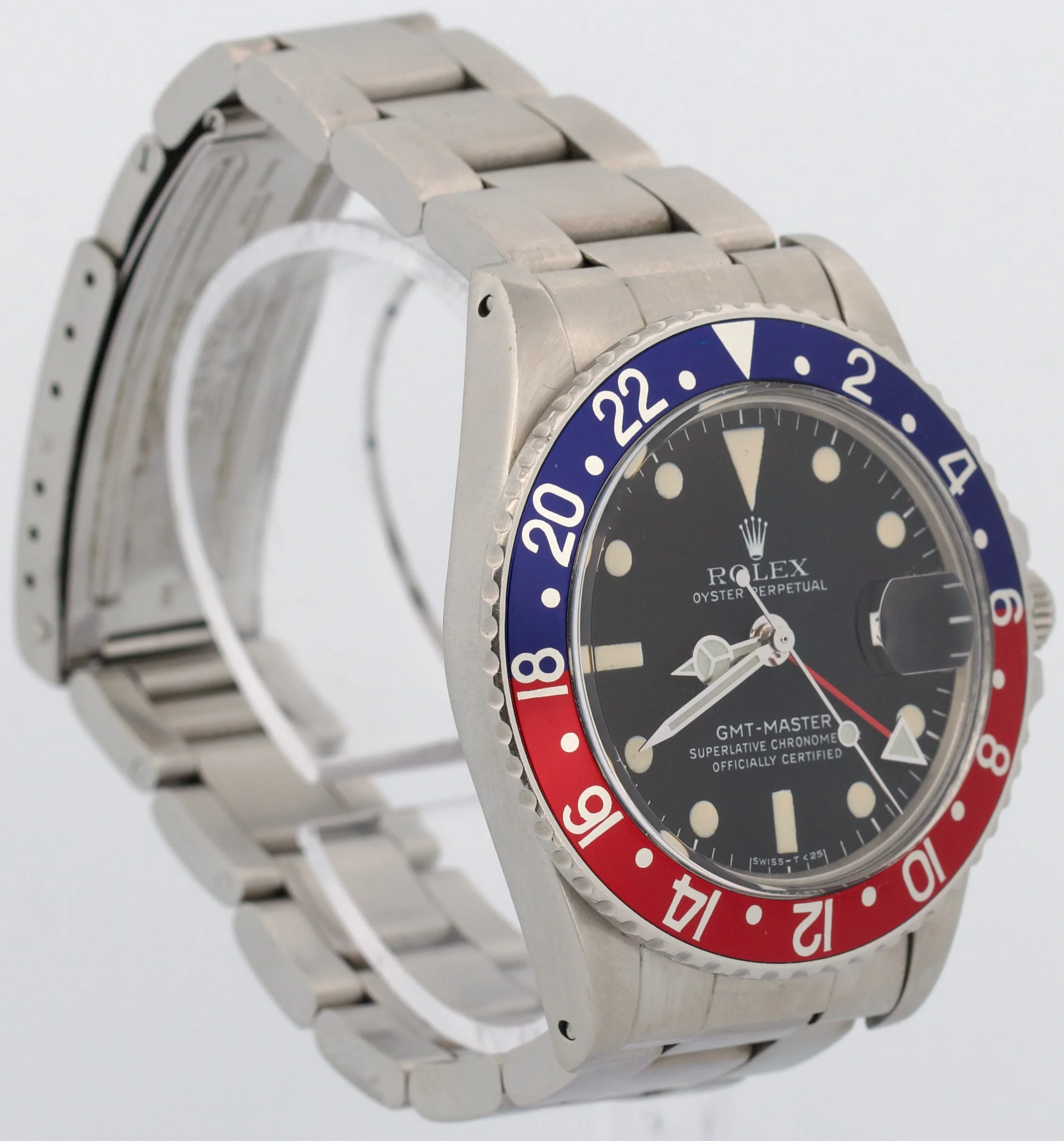 VINTAGE 1978 Rolex GMT-Master Red Blue PEPSI Black Oyster Steel 40mm 1675 Watch - Image 4
