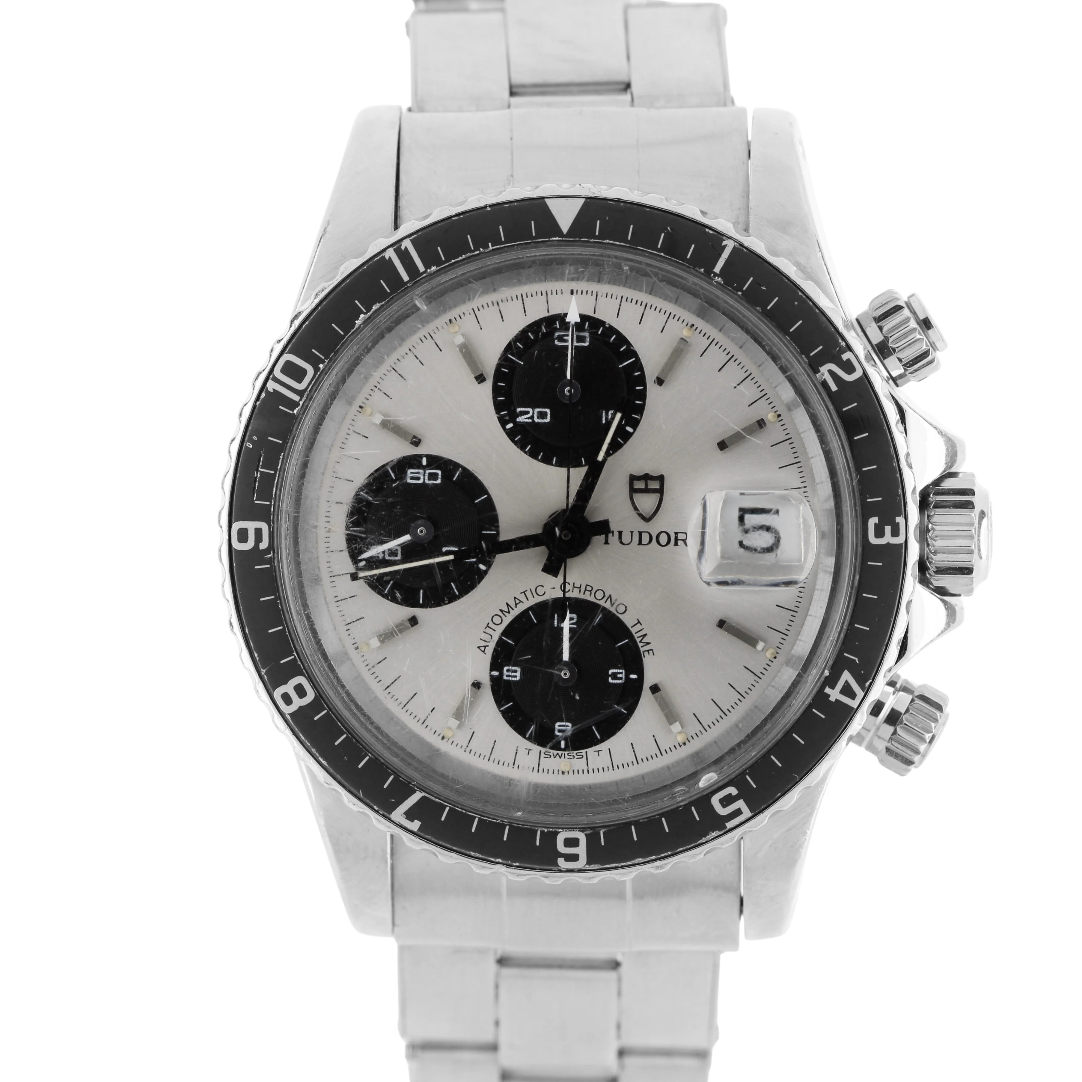VINTAGE 1980 Papers Tudor Oysterdate Big Block PANDA Silver SOLO 40mm 94210 BOX