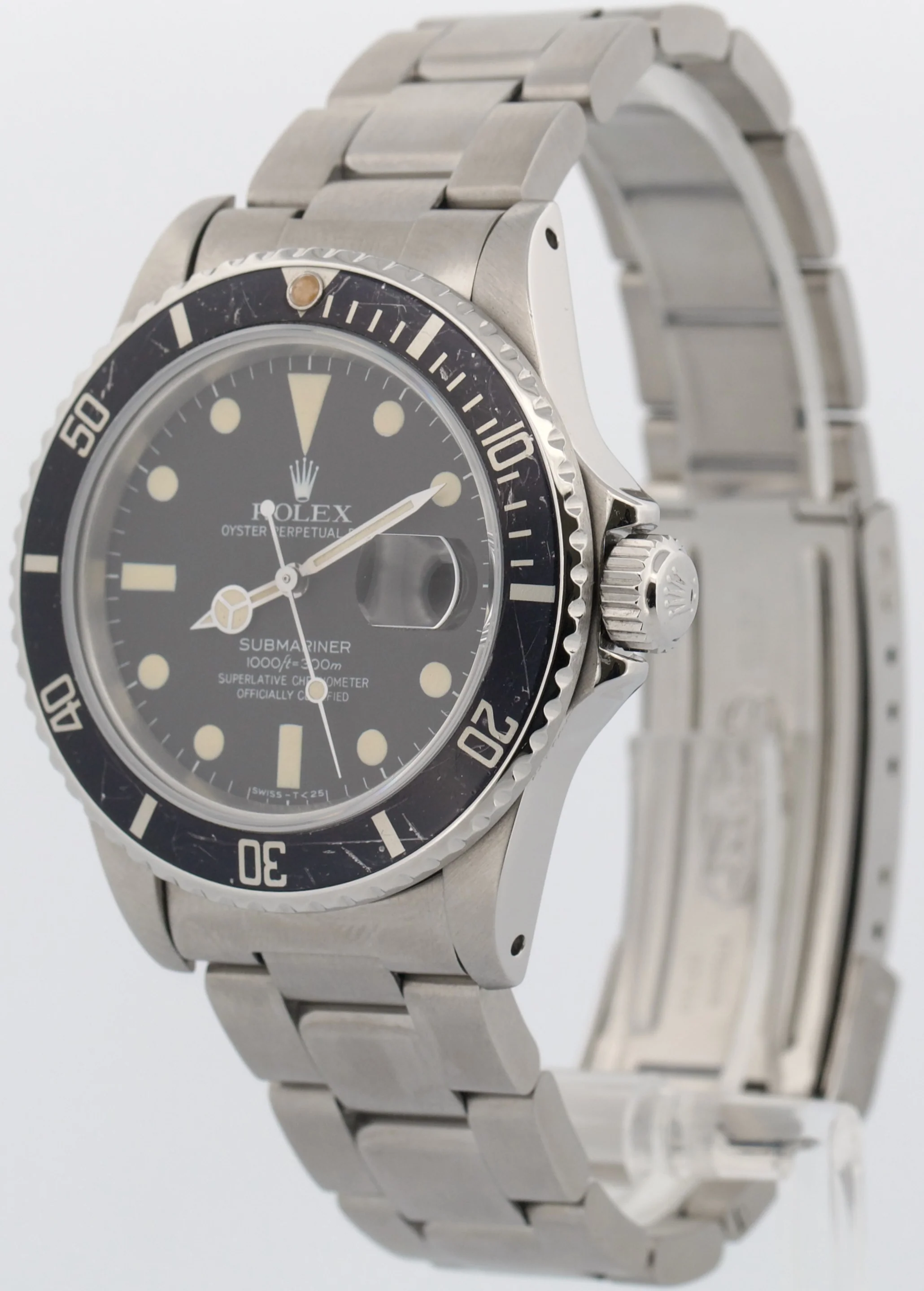 VINTAGE 1981 Rolex Submariner Date Black MATTE DIAL 16800 40mm PATINA Steel - Image 3