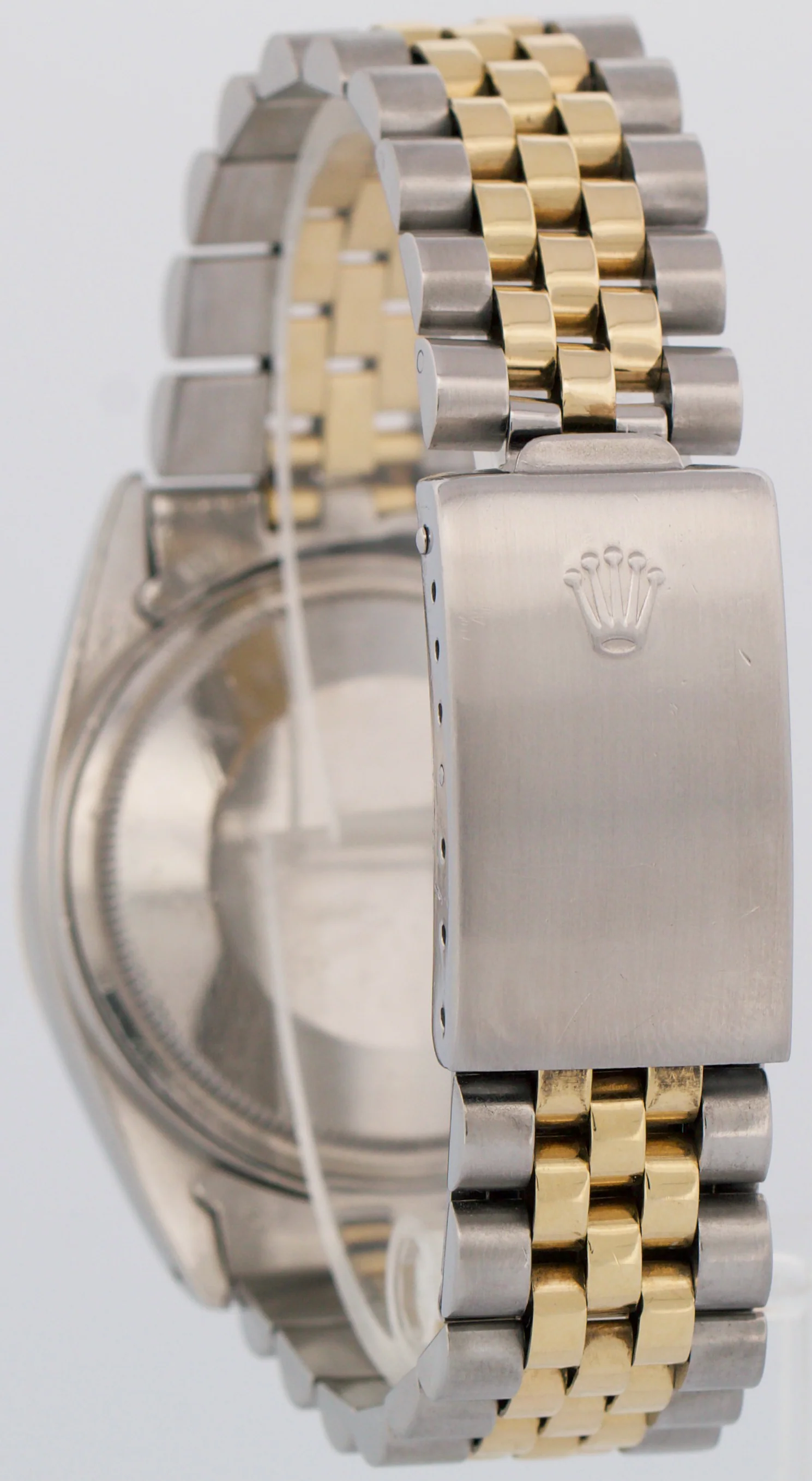 VINTAGE 1982 Rolex DateJust 36mm PATINA SILVER 18K Gold Steel JUBILEE 16013 - Image 5