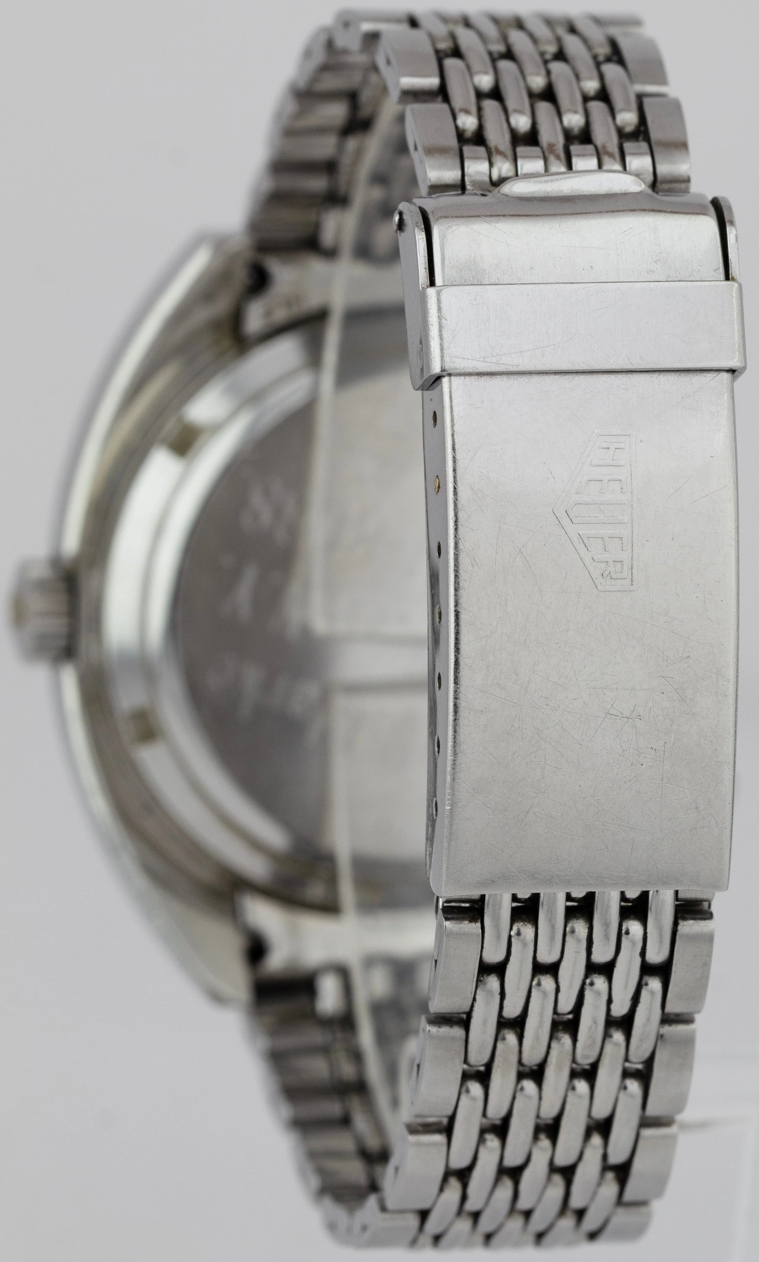 RARE 1971 Vintage Heuer Autavia Jo Siffert White Chronograph 42mm Steel 1163 B+P - Image 5