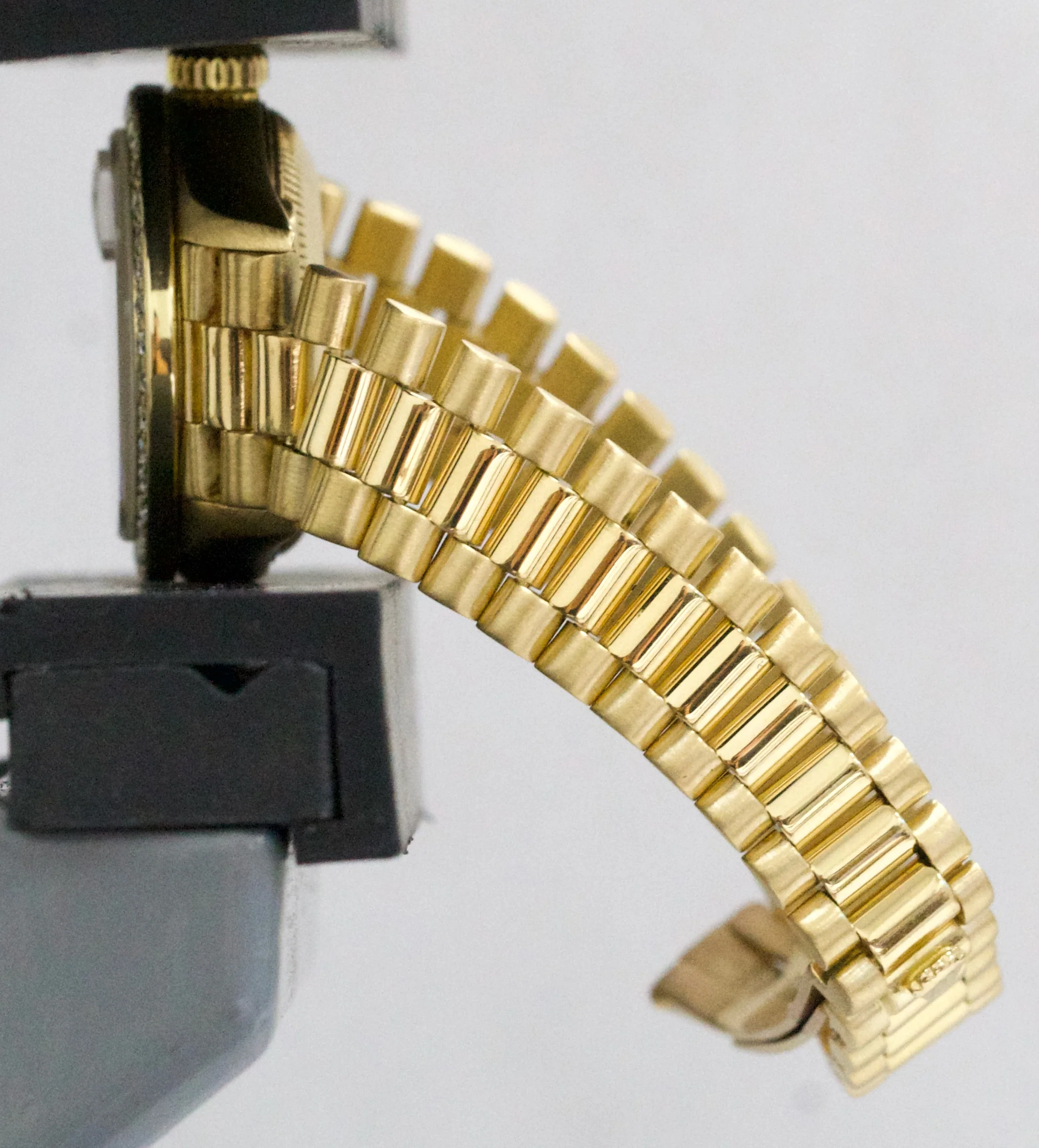 VINTAGE Ladies Rolex DateJust President 26mm CHAMPAGNE DIAMOND 18K Gold 69138 - Image 10