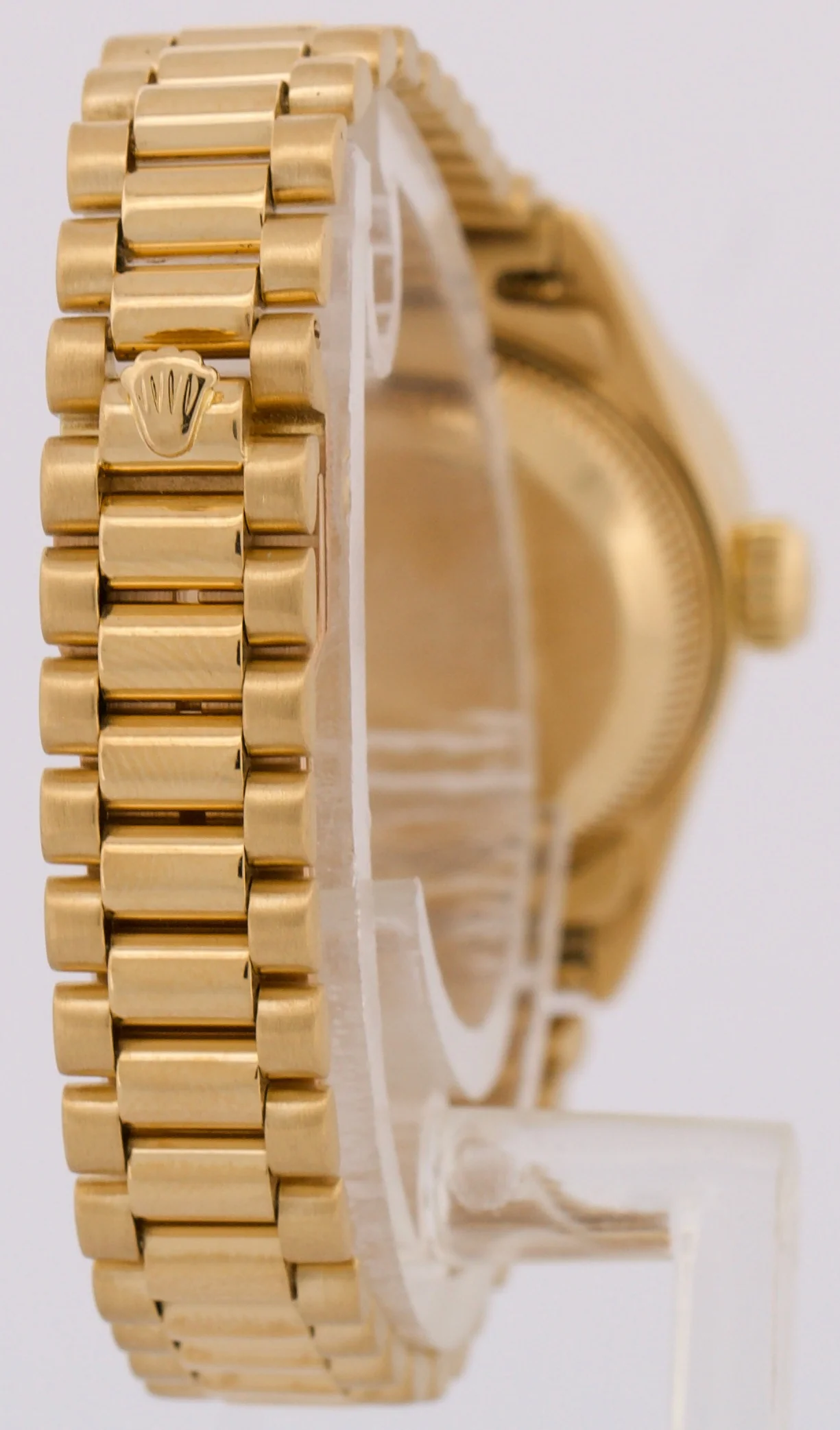 VINTAGE Ladies Rolex DateJust President 26mm CHAMPAGNE DIAMOND 18K Gold 69138 - Image 6