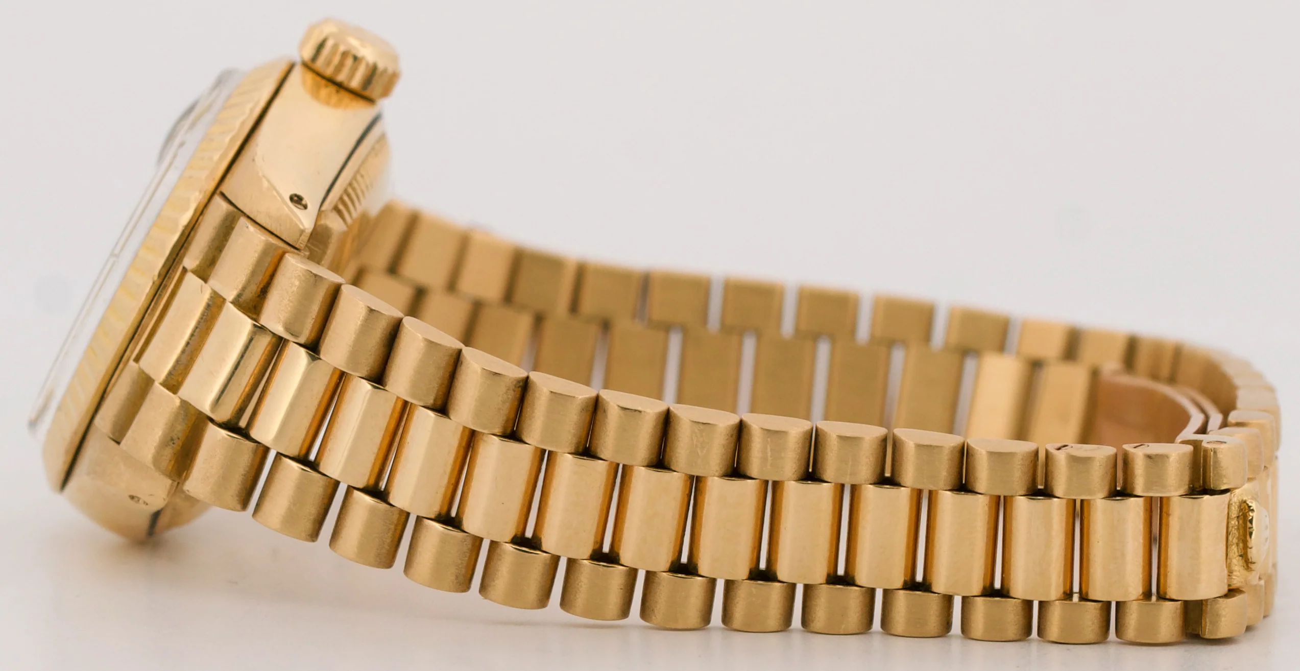VINTAGE Ladies Rolex DateJust President 26mm CHAMPAGNE DIAMOND 18K Gold 6917 - Image 6