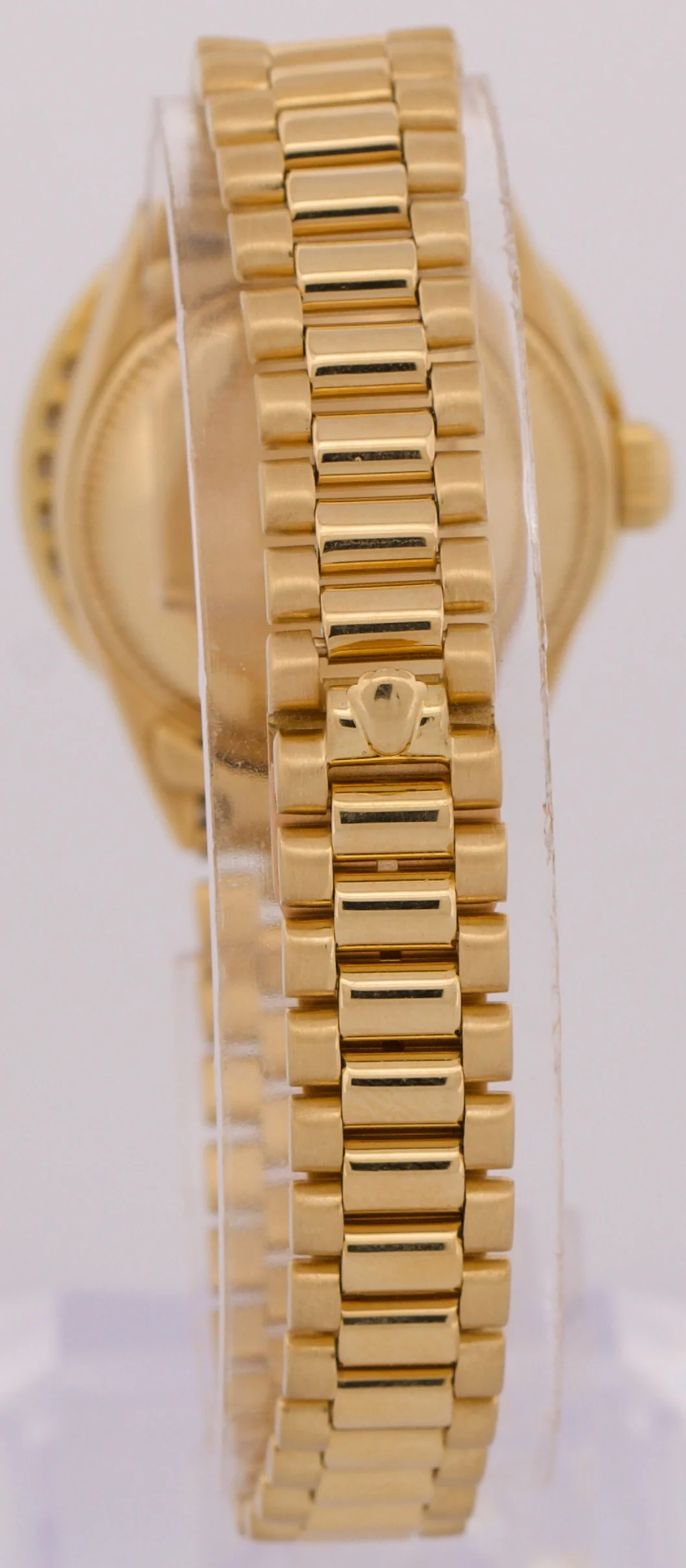 VINTAGE Ladies Rolex DateJust President 26mm WHITE DIAMOND 18K Gold 6917 Watch - Image 5