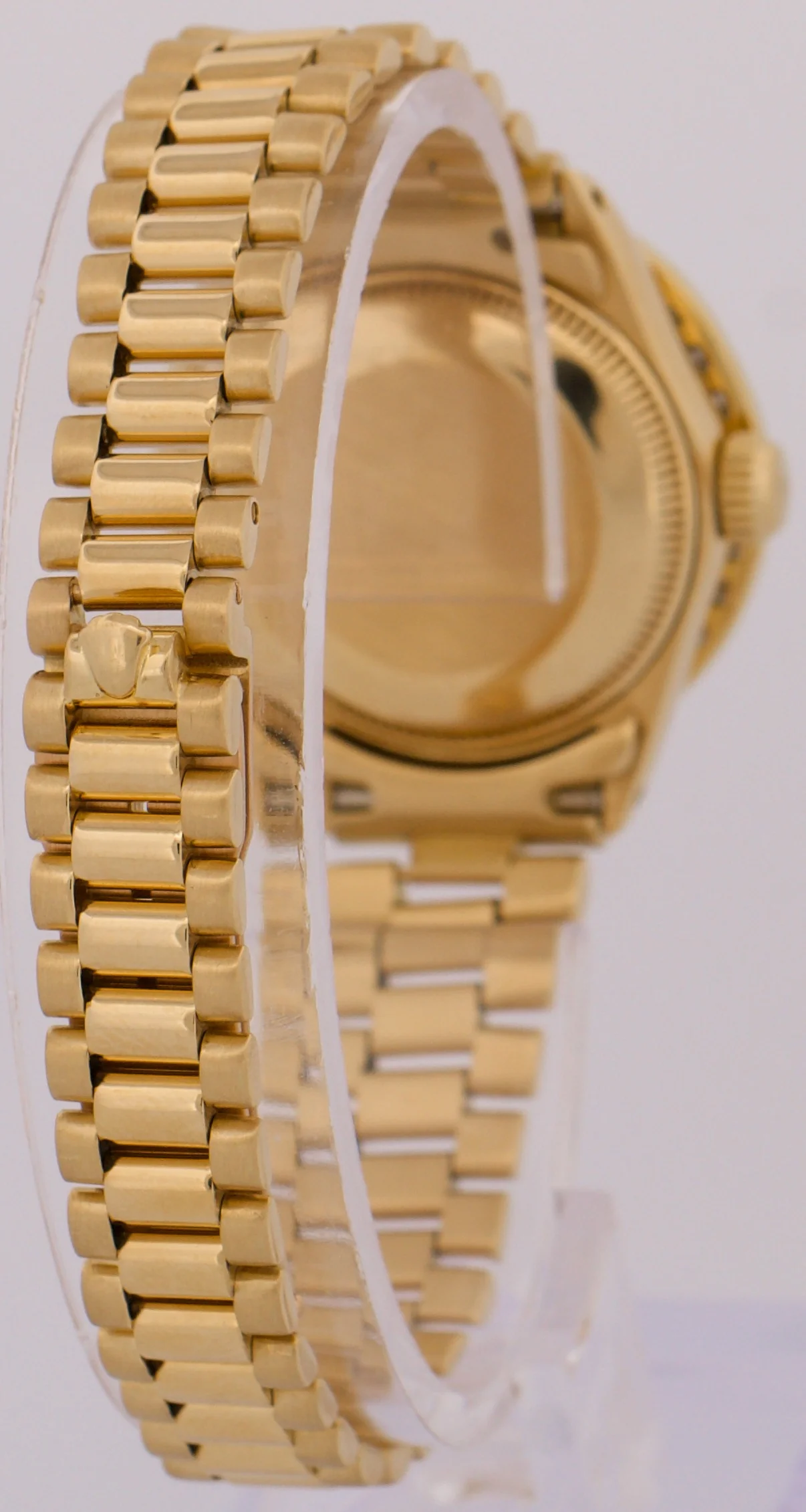 VINTAGE Ladies Rolex DateJust President 26mm WHITE DIAMOND 18K Gold 6917 Watch - Image 6