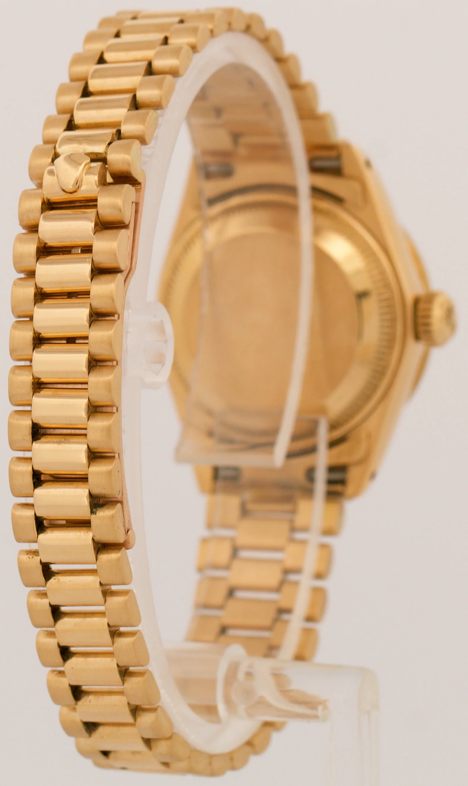 VINTAGE Ladies Rolex DateJust President CHAMPAGNE DIAMOND 26mm 18K Gold 6917 - Image 6