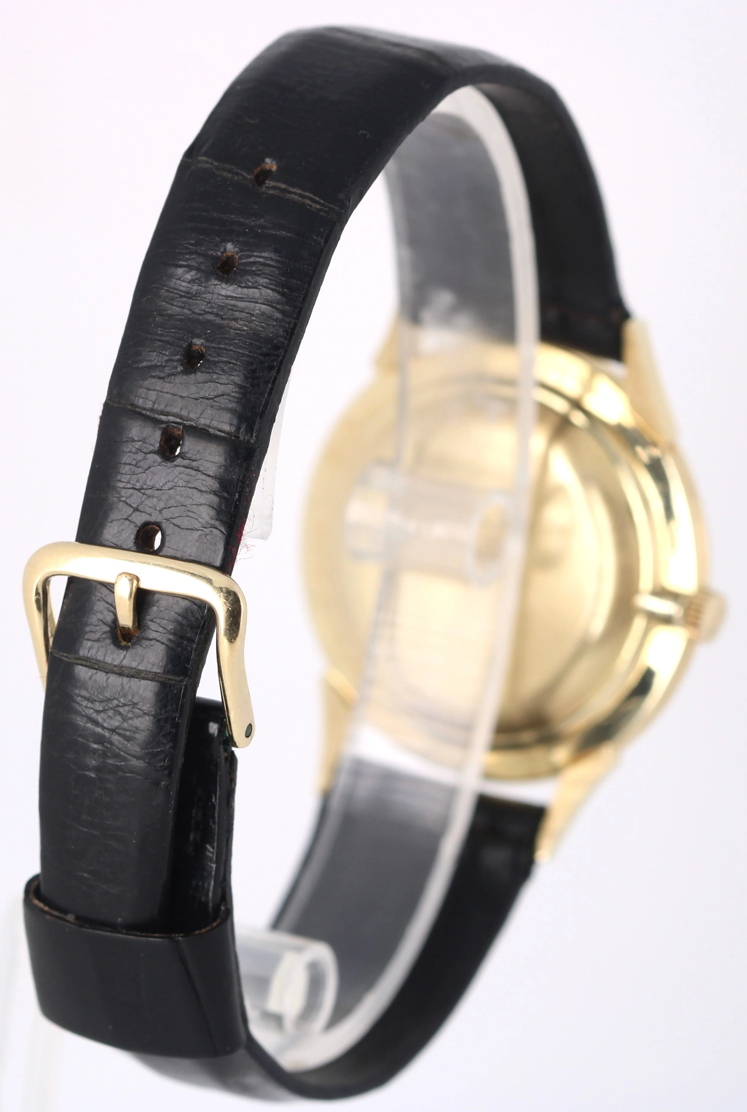 VINTAGE Longines Admiral 1200 14k Yellow Gold Silver 34mm Bubble Back Watch - Image 5