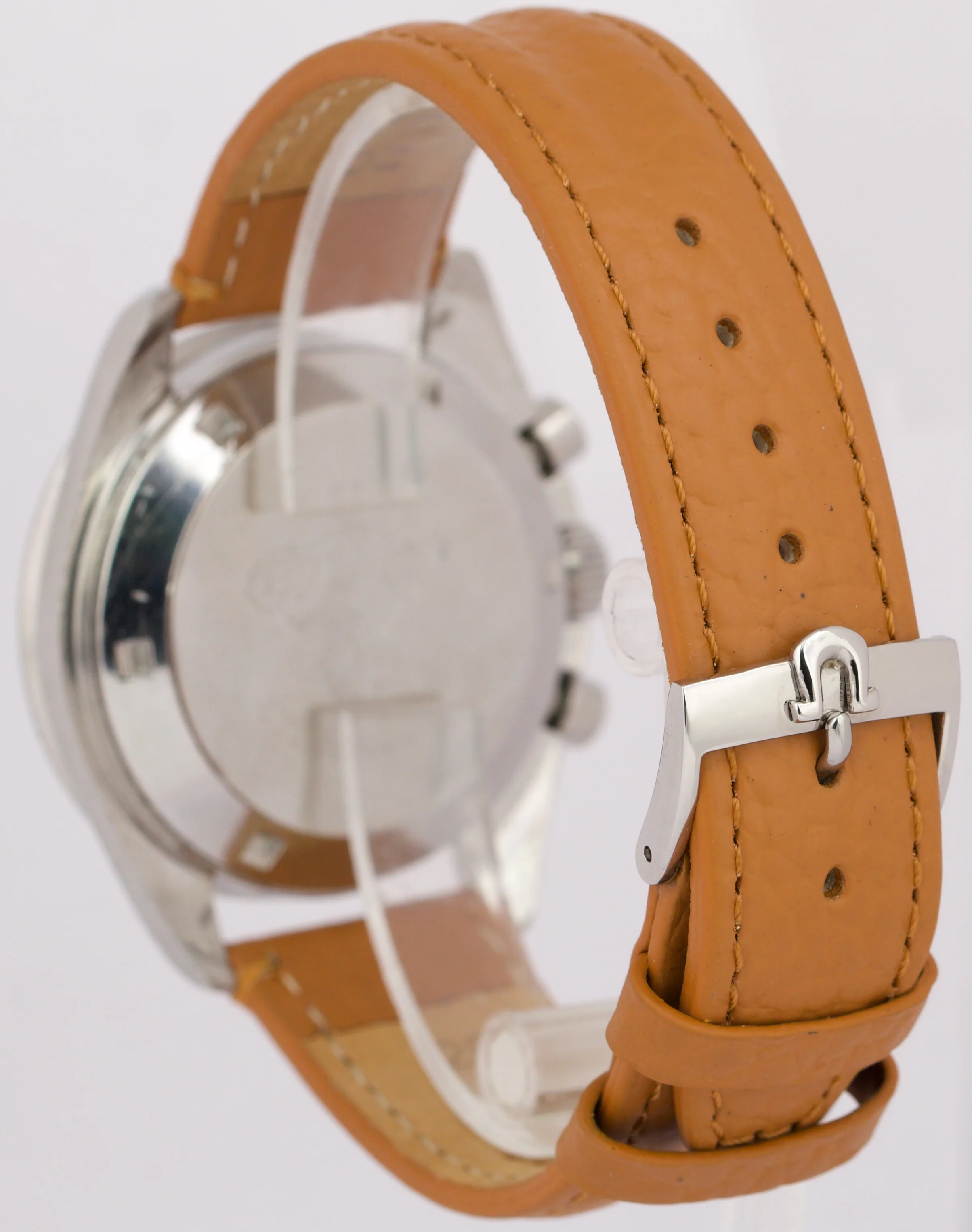 VINTAGE Omega Speedmaster ORANGE HAND Manual Black Leather 42mm Steel 145.012-67 - Image 5