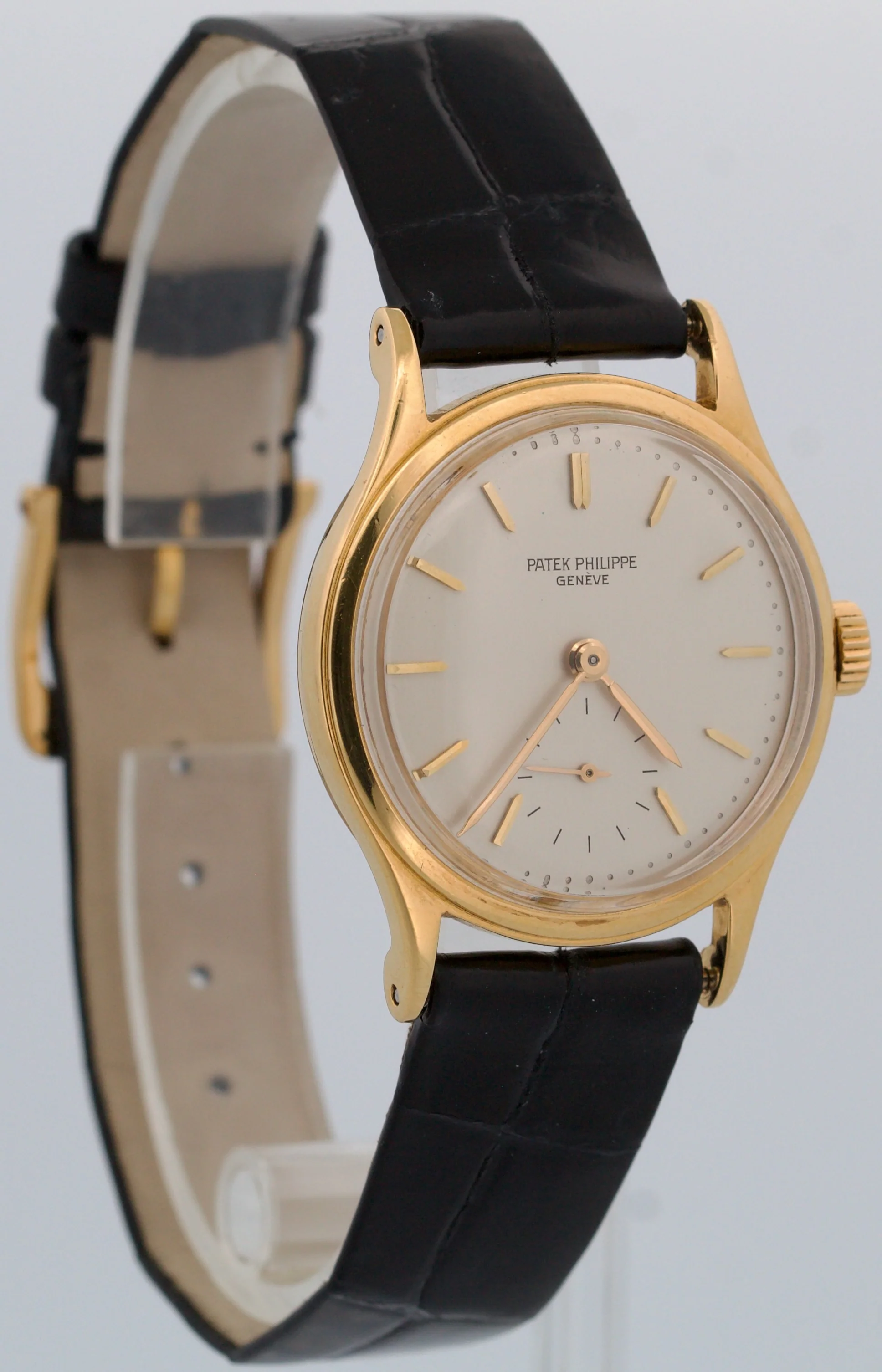 VINTAGE Patek Philippe Calatrava 2451 SILVER 18K Yellow Gold Manual 31mm Watch - Image 4
