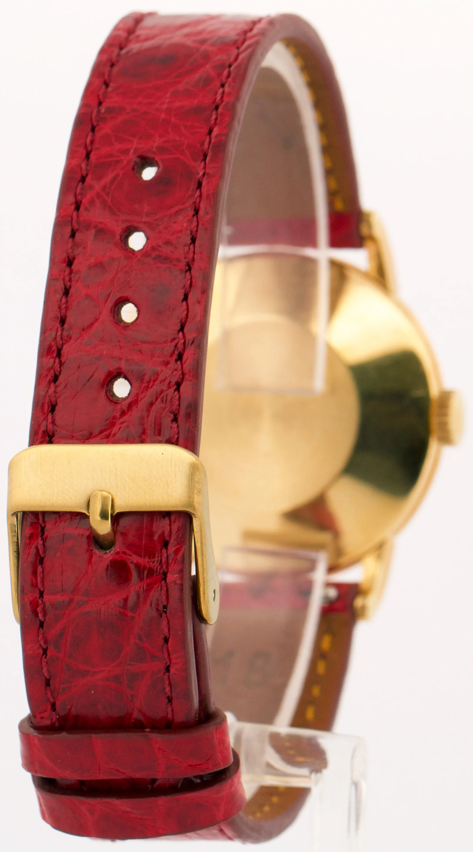 VINTAGE Patek Philippe Calatrava 33mm TRACK DIAL Manual 18K Gold Leather 2466 - Image 5