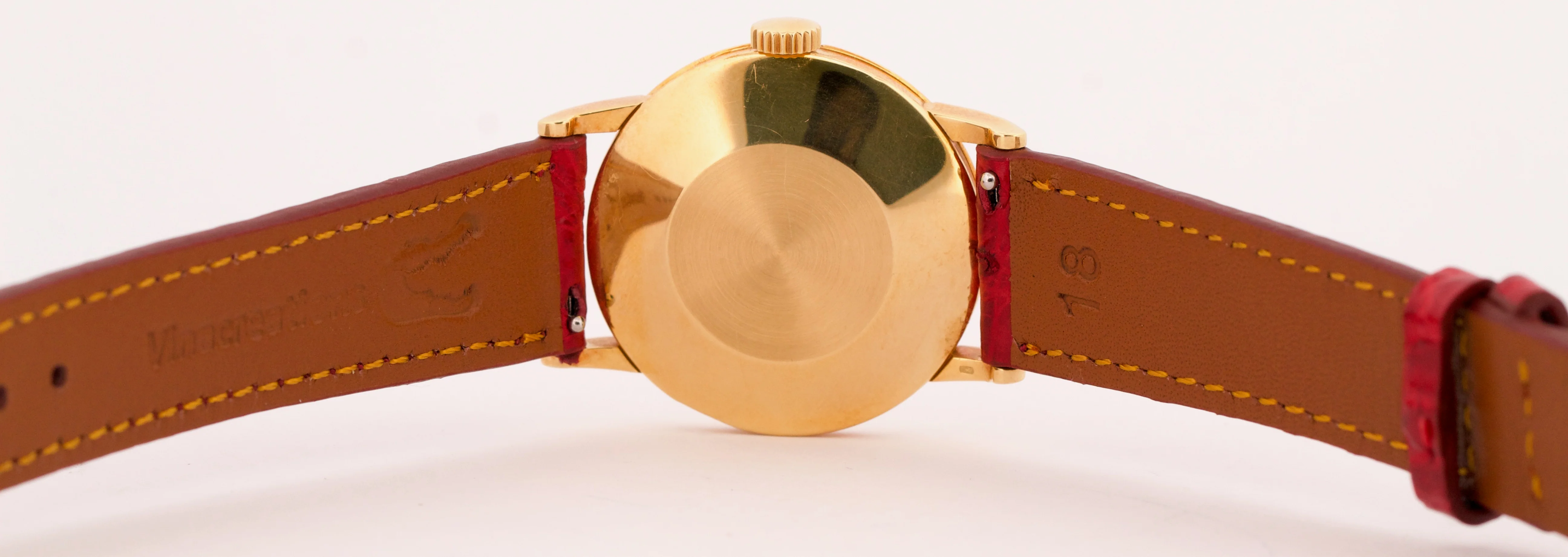 VINTAGE Patek Philippe Calatrava 33mm TRACK DIAL Manual 18K Gold Leather 2466 - Image 6