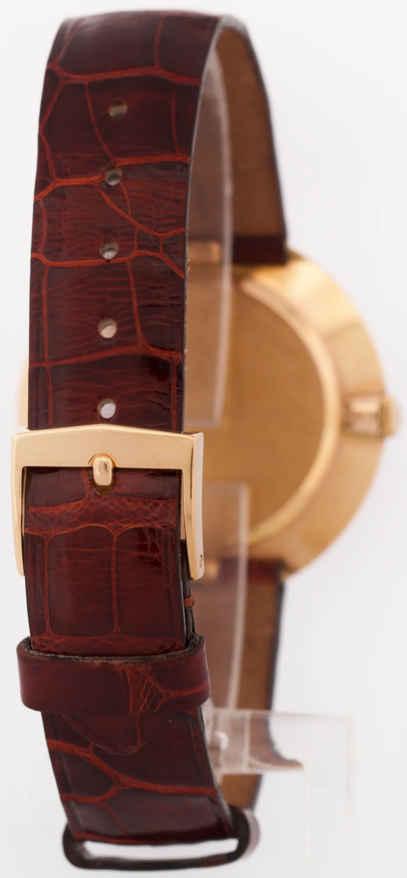 VINTAGE Patek Philippe Calatrava 35mm SILVER Manual 18K Rose Gold Leather 2591 - Image 5
