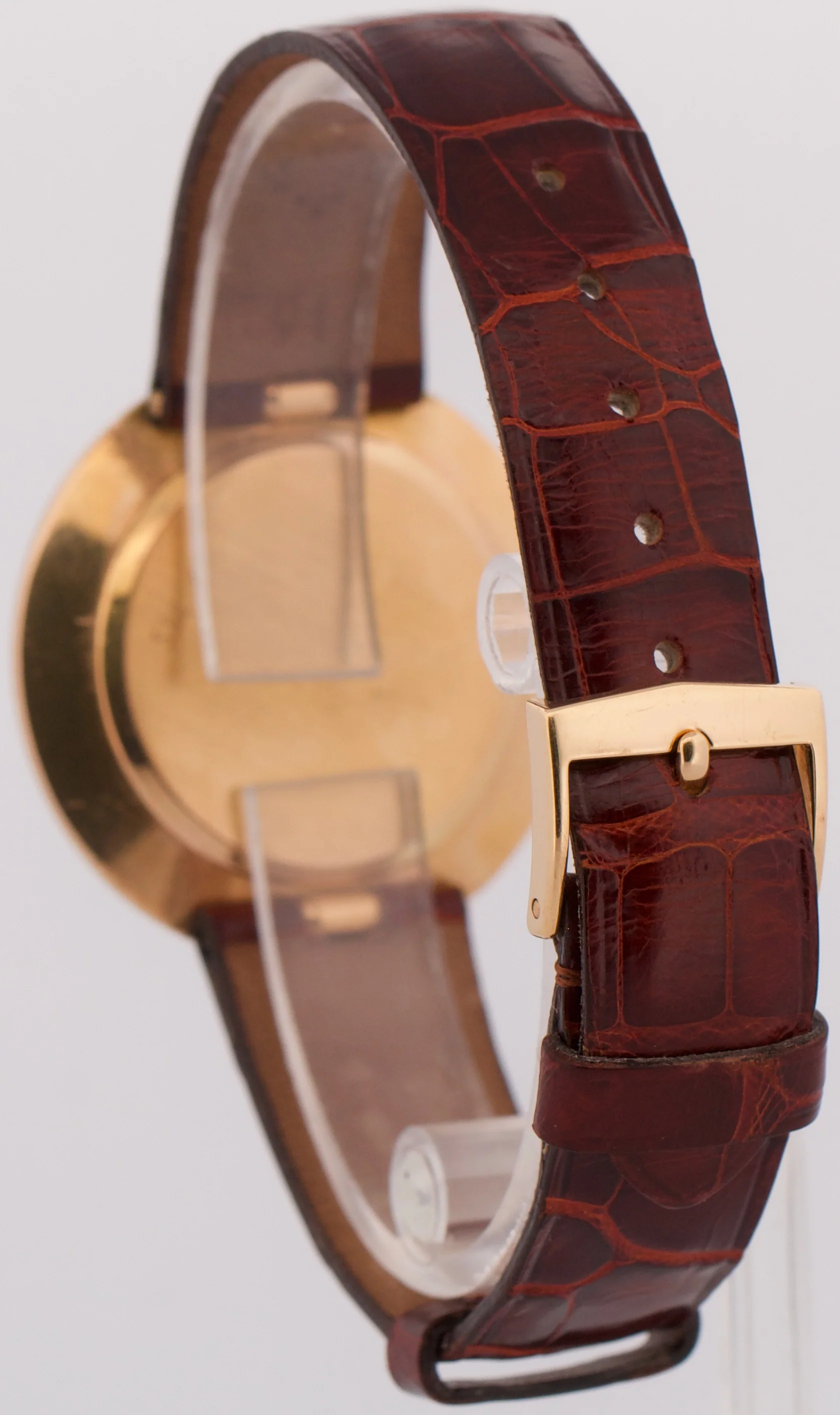 VINTAGE Patek Philippe Calatrava 35mm SILVER Manual 18K Rose Gold Leather 2591 - Image 6