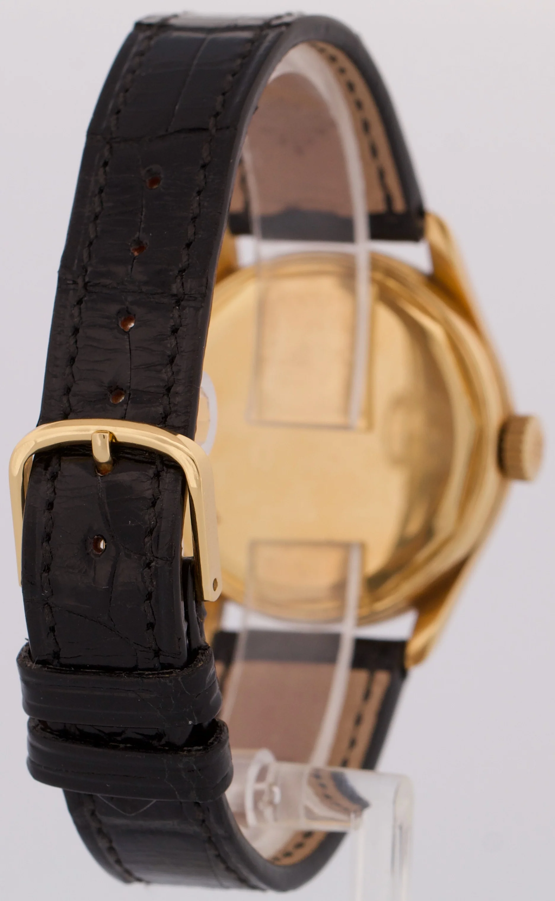 VINTAGE Patek Philippe Calatrava 35mm SILVER Manual 18K Yellow Gold Leather 2532 - Image 6