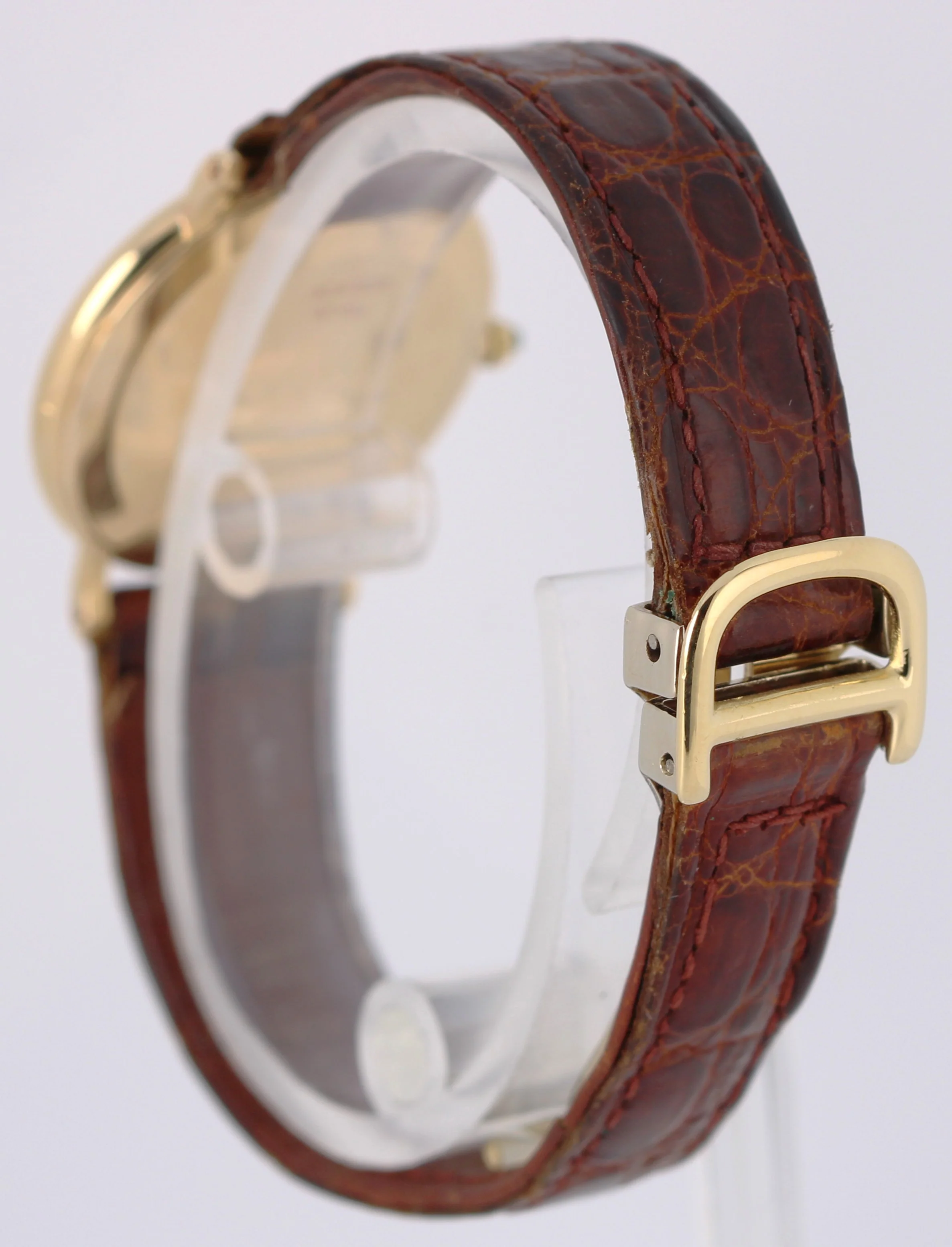 VINTAGE Piaget Classic Ultra-Thin Dress 18k Gold White Roman 27mm 9015 Watch - Image 6