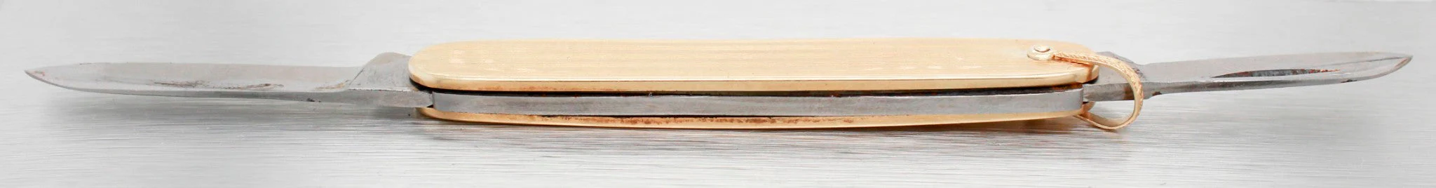 Vintage Pocketknife Solid 14k Yellow Gold Case (Monogram Space) - Folding Knife - Image 2