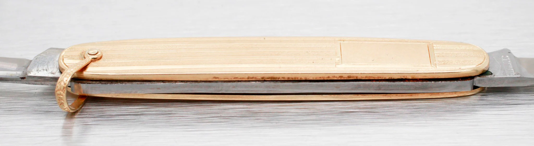 Vintage Pocketknife Solid 14k Yellow Gold Case (Monogram Space) - Folding Knife - Image 6