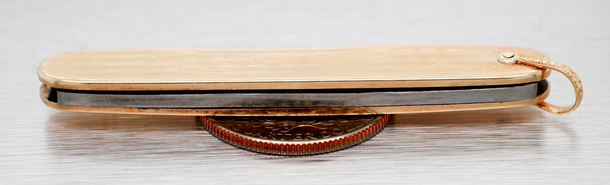 Vintage Pocketknife Solid 14k Yellow Gold Case (Monogram Space) - Folding Knife - Image 7