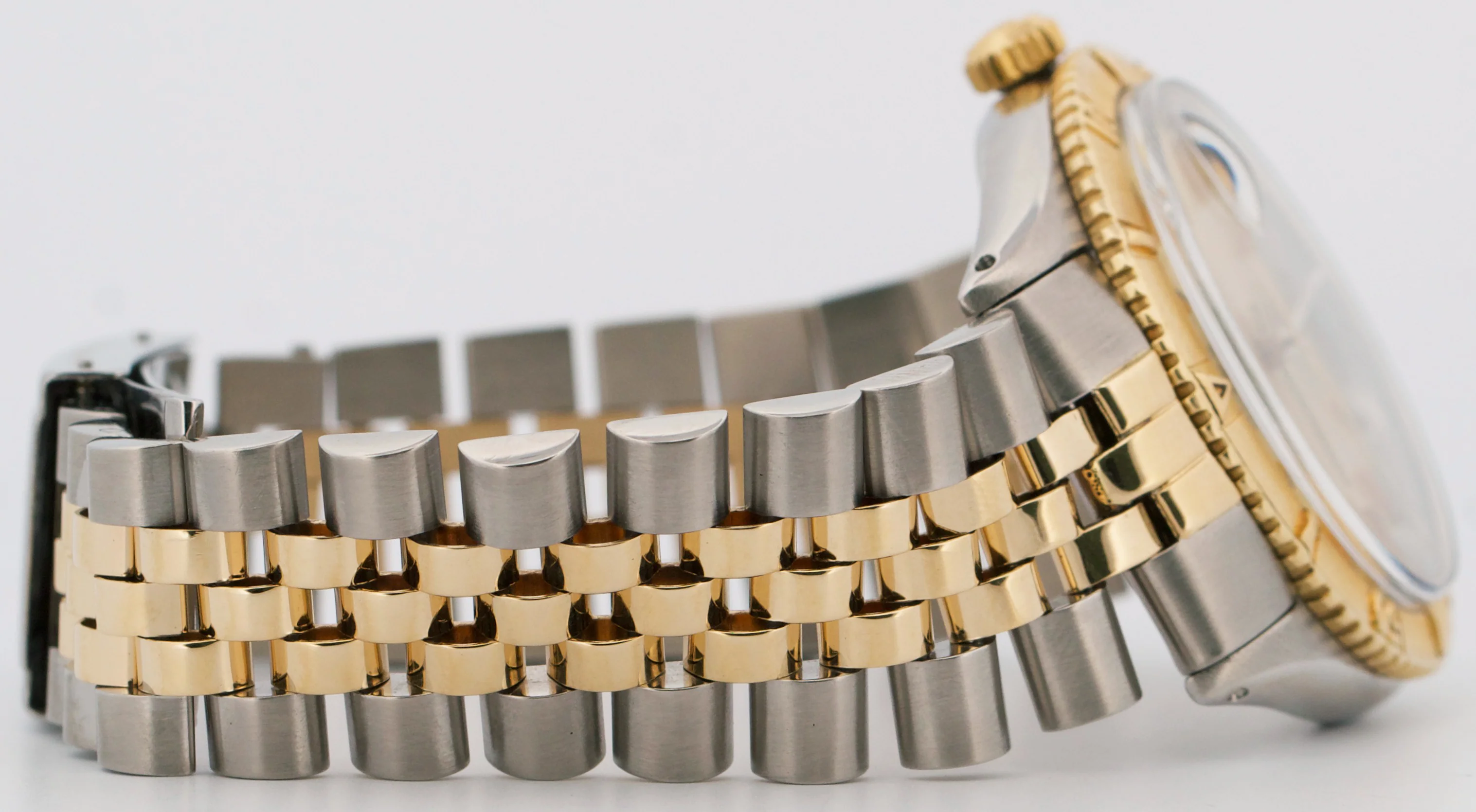 VINTAGE Rolex DateJust 36mm CHAMPAGNE Turn-O-Graph JUBILEE Steel 18K Gold 1625 - Image 7