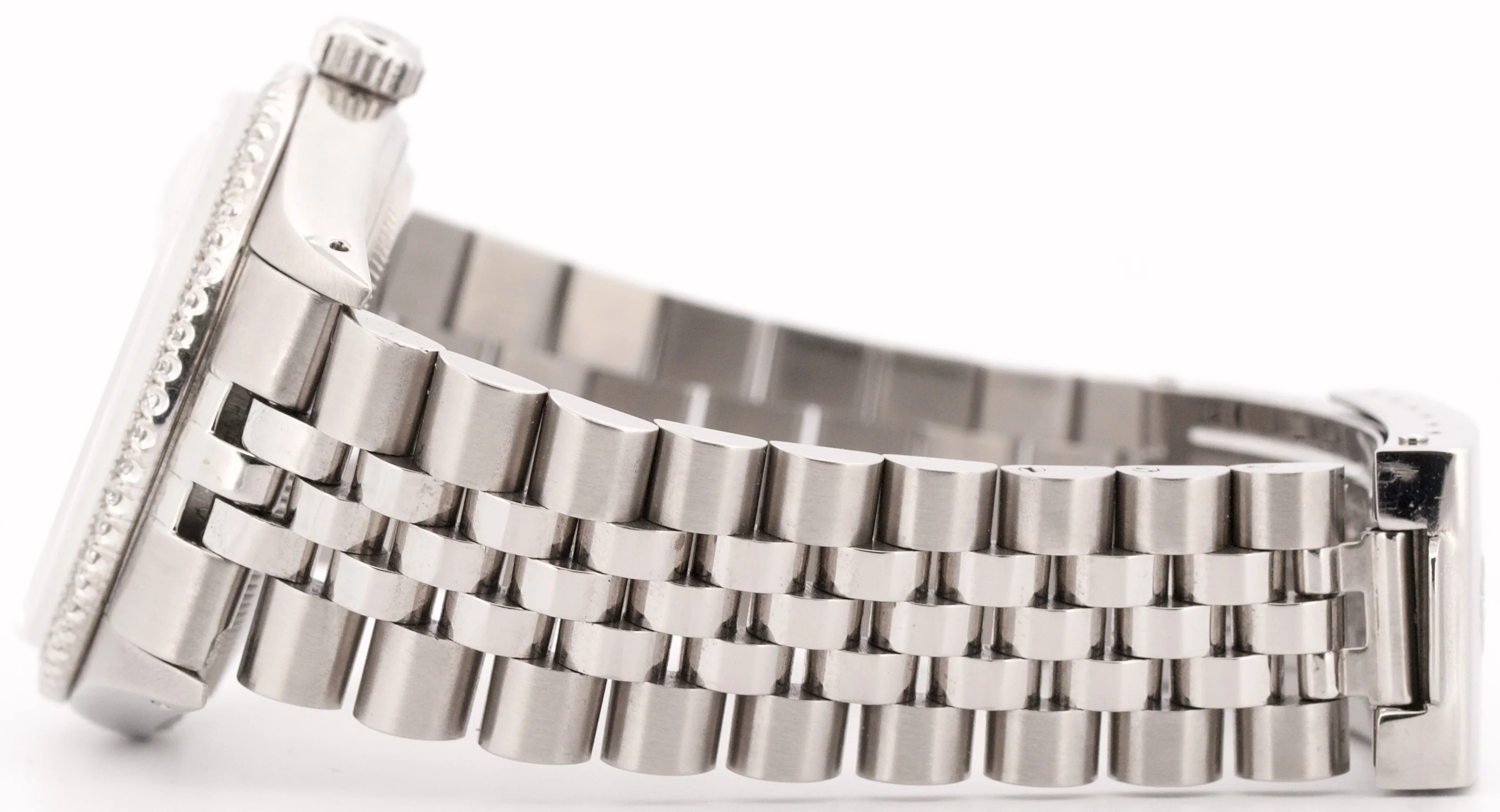 VINTAGE Rolex DateJust 36mm SILVER DIAMOND ROMAN Stainless Steel JUBILEE 16013 - Image 6