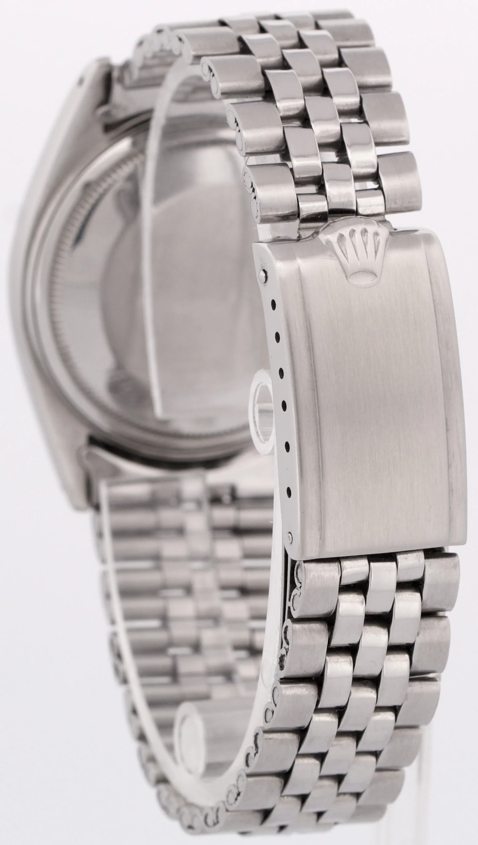 VINTAGE Rolex DateJust 36mm SILVER Stainess Steel 18K Gold Fluted JUBILEE 1601 - Image 6