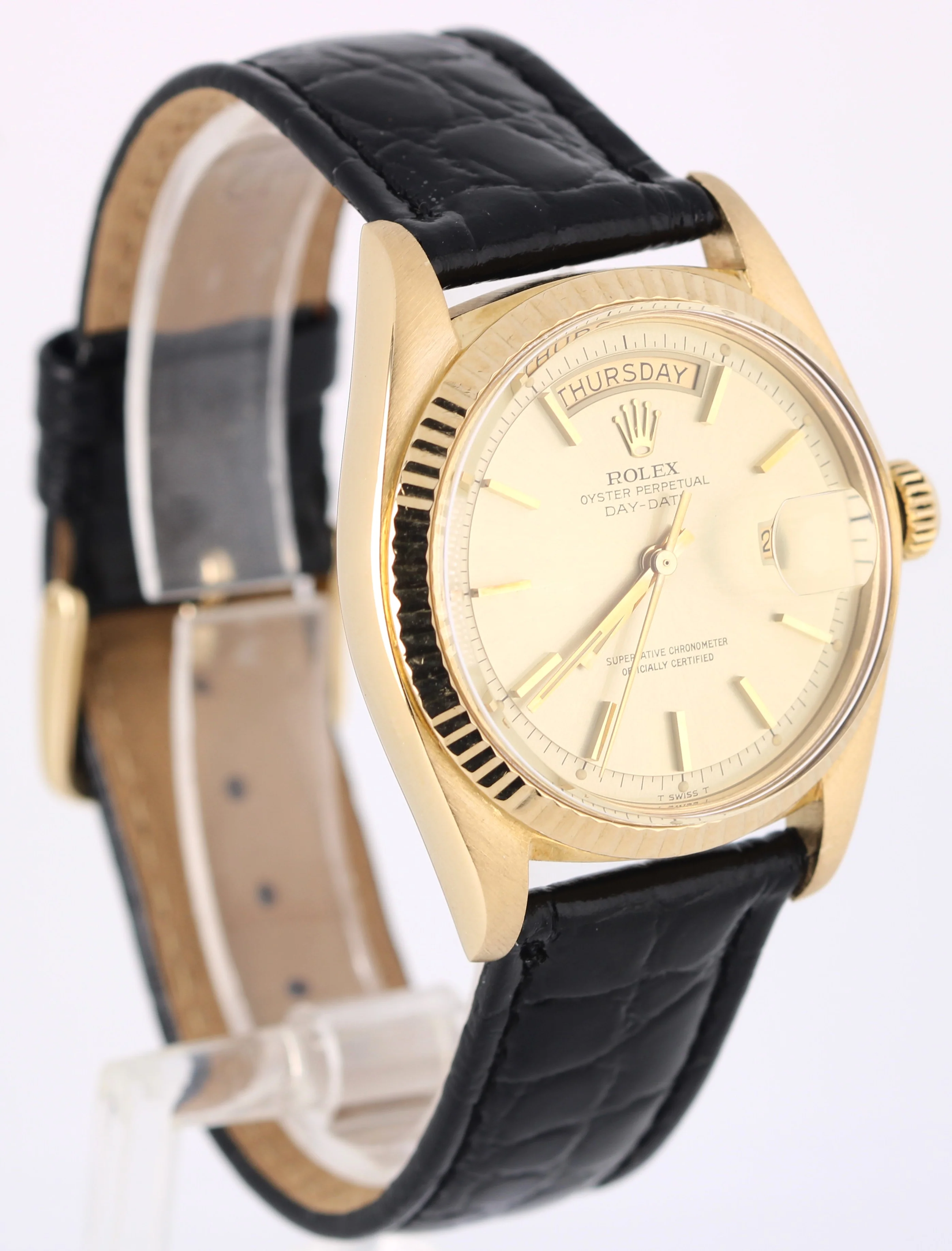 VINTAGE Rolex Day-Date 18k Yellow Gold Champagne 36mm 1803 Watch - Image 4