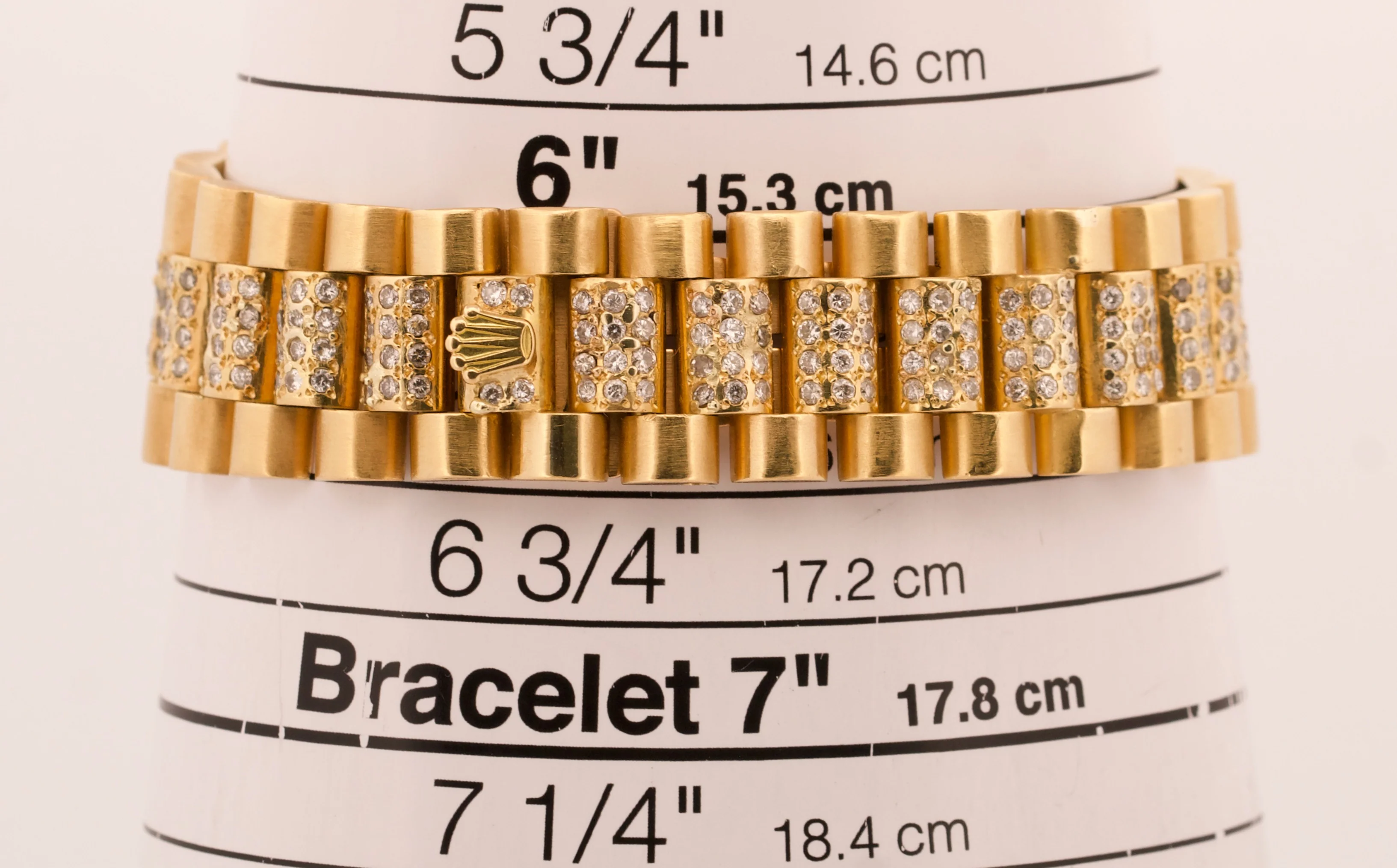 VINTAGE Rolex Day-Date President 36mm DIAMOND PAVE 18K Yellow Gold Watch 18038 - Image 10