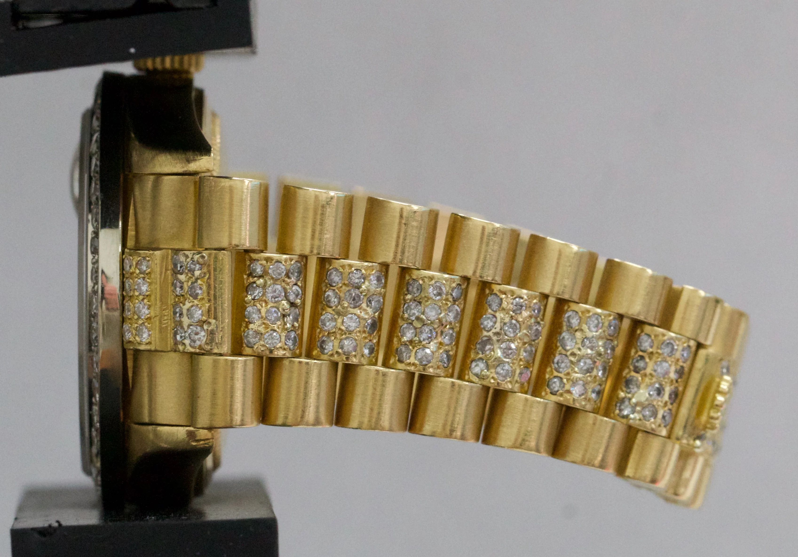 VINTAGE Rolex Day-Date President 36mm DIAMOND PAVE 18K Yellow Gold Watch 18038 - Image 11