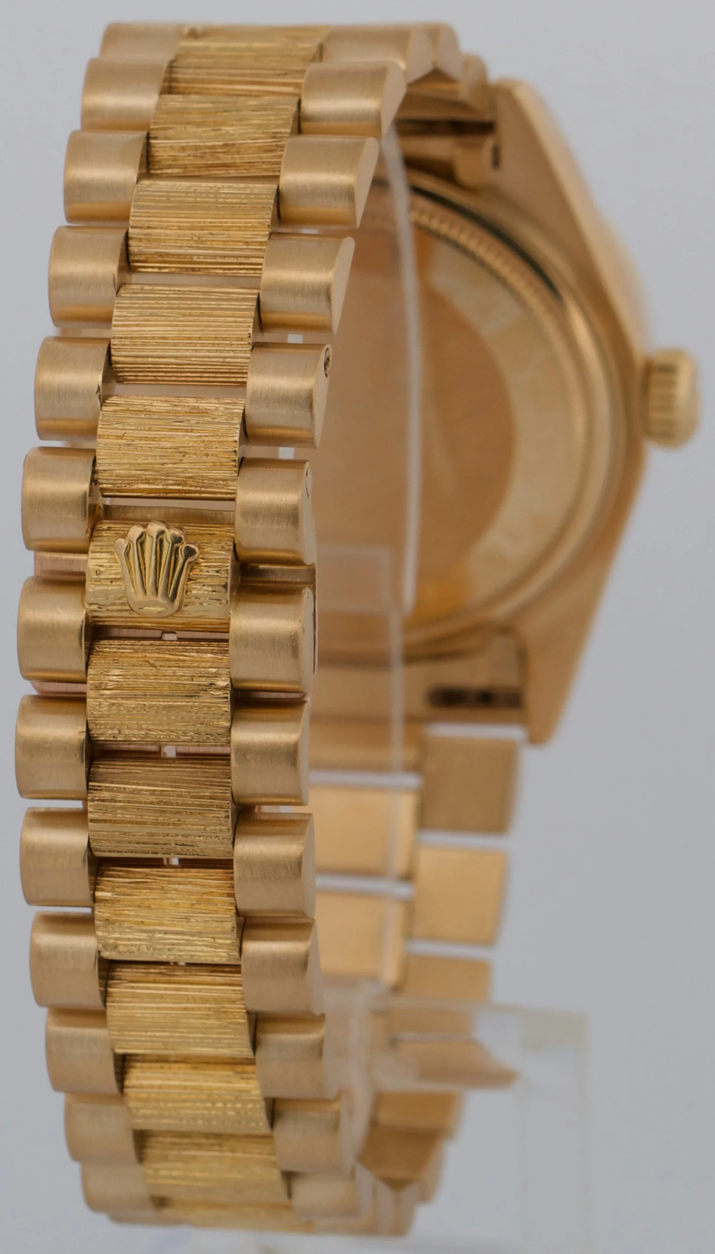 VINTAGE Rolex Day-Date President SILVER DIAMOND BARK 36mm 18K Yellow Gold 18038 - Image 6