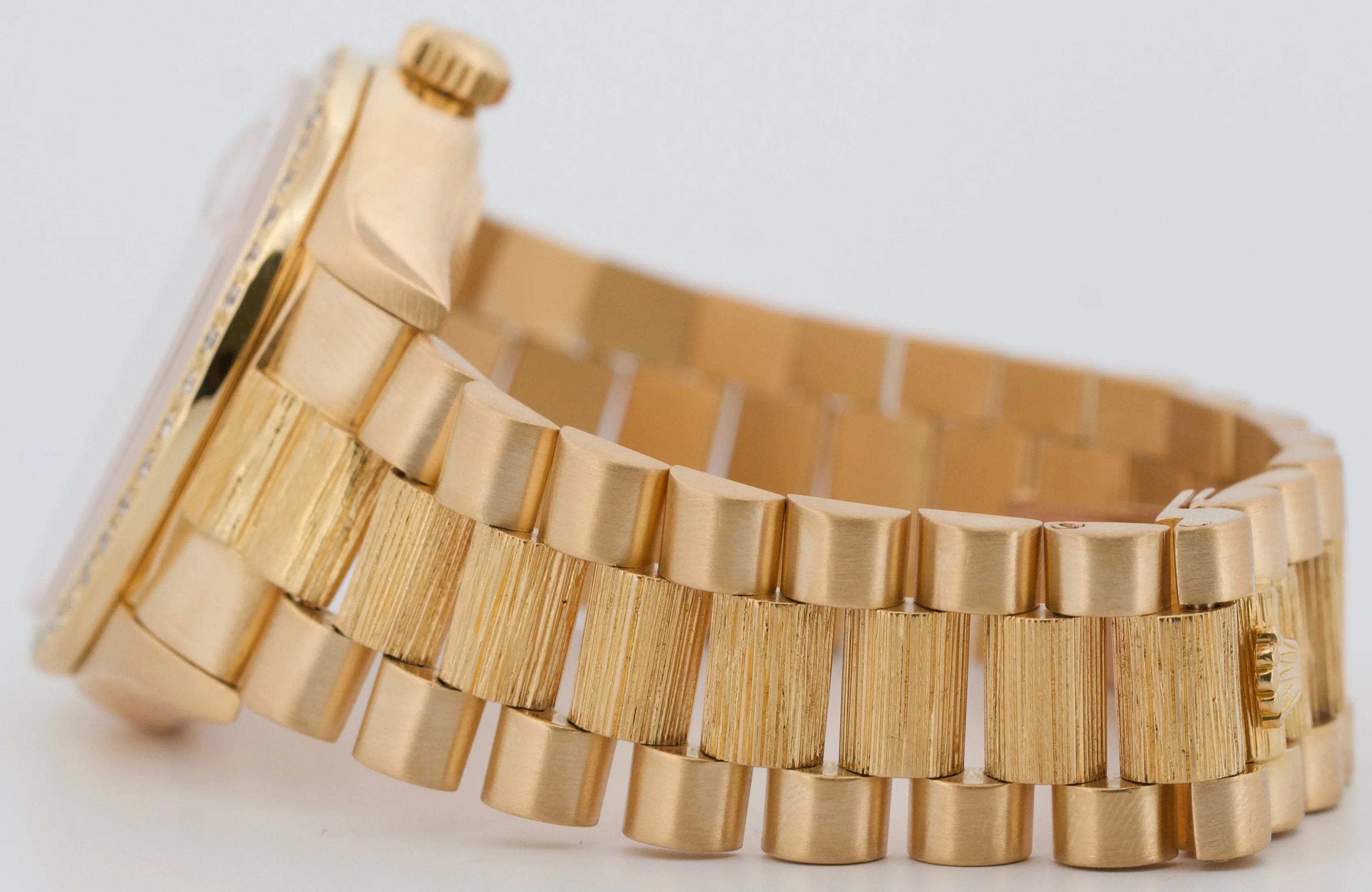 VINTAGE Rolex Day-Date President SILVER DIAMOND BARK 36mm 18K Yellow Gold 18038 - Image 7