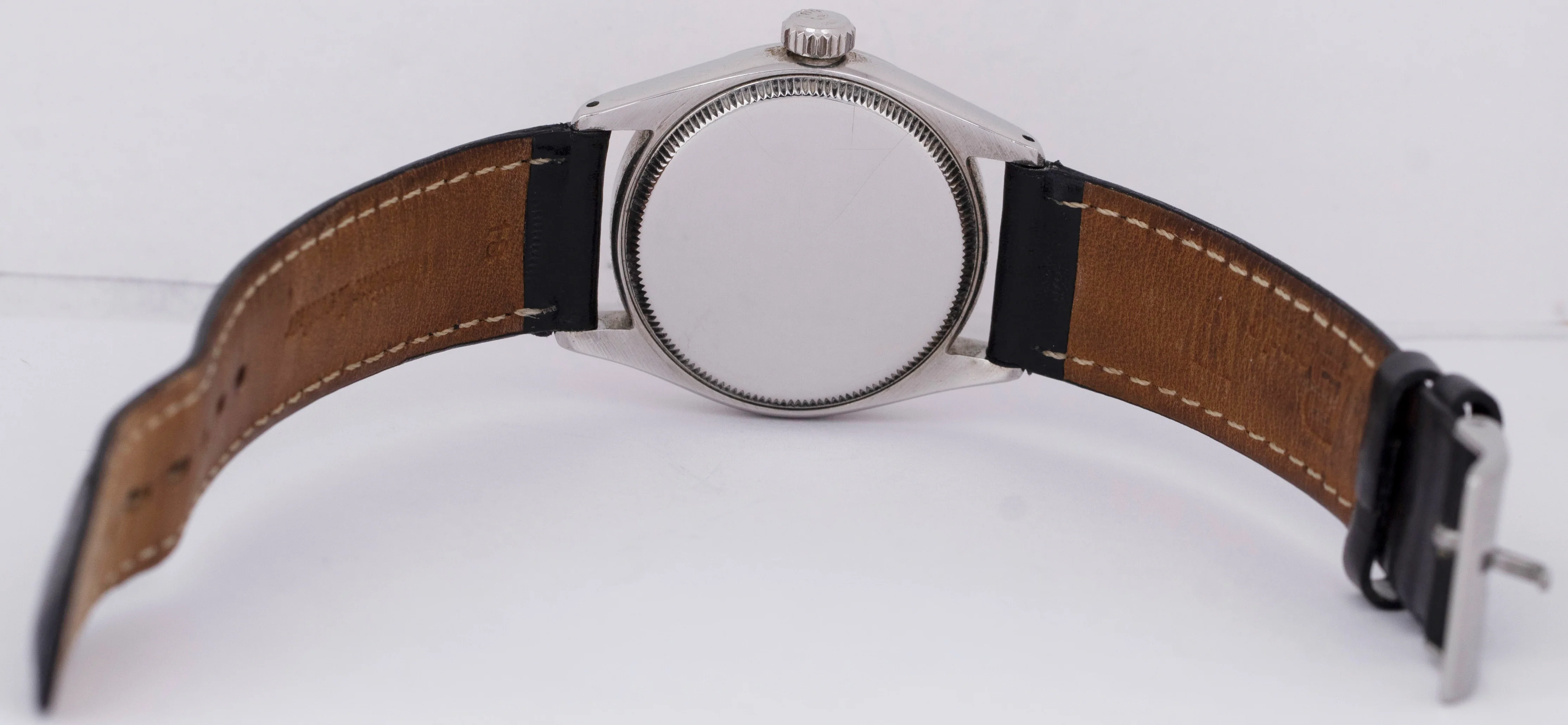 VINTAGE 1953 Rolex Oyster White 32mm Stainless Steel Manual Wind 6244 Watch - Image 5