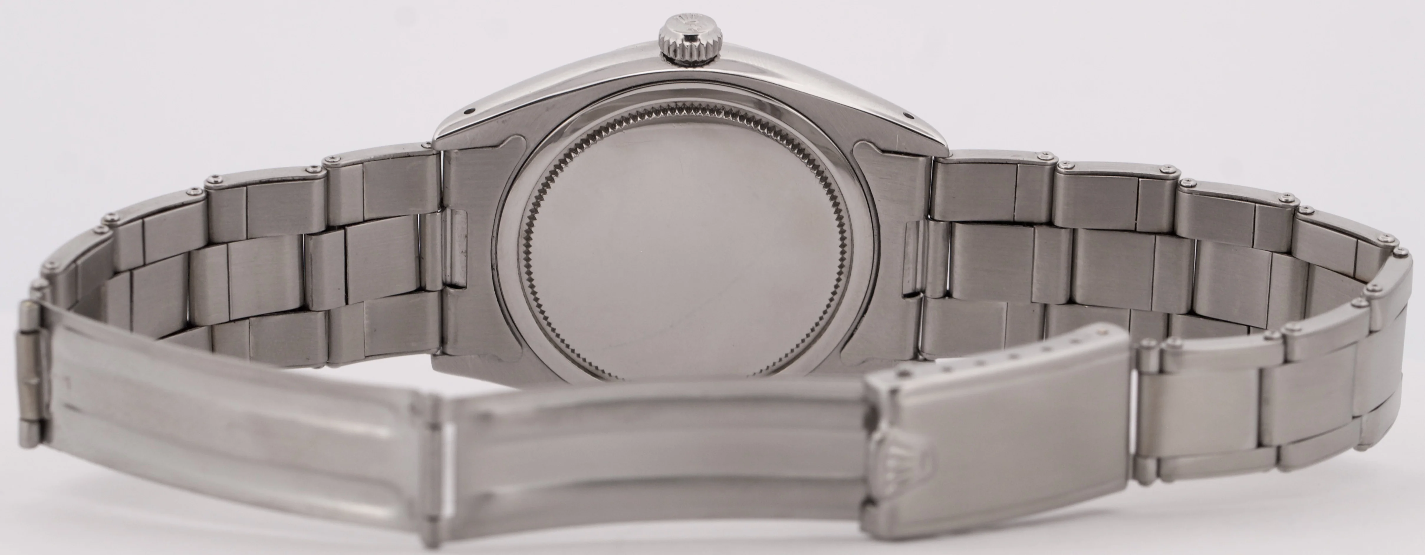 VINTAGE Rolex Oysterdate Precision PATINA SILVER Stainless Steel 34mm Watch 6494 - Image 11