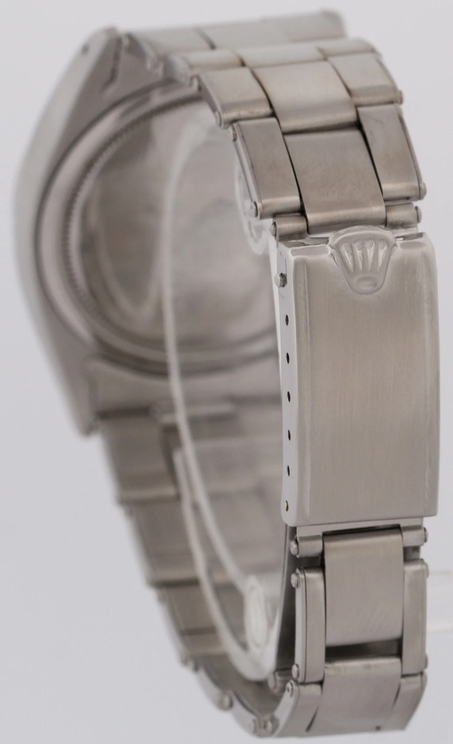 VINTAGE Rolex Oysterdate Precision PATINA SILVER Stainless Steel 34mm Watch 6494 - Image 5