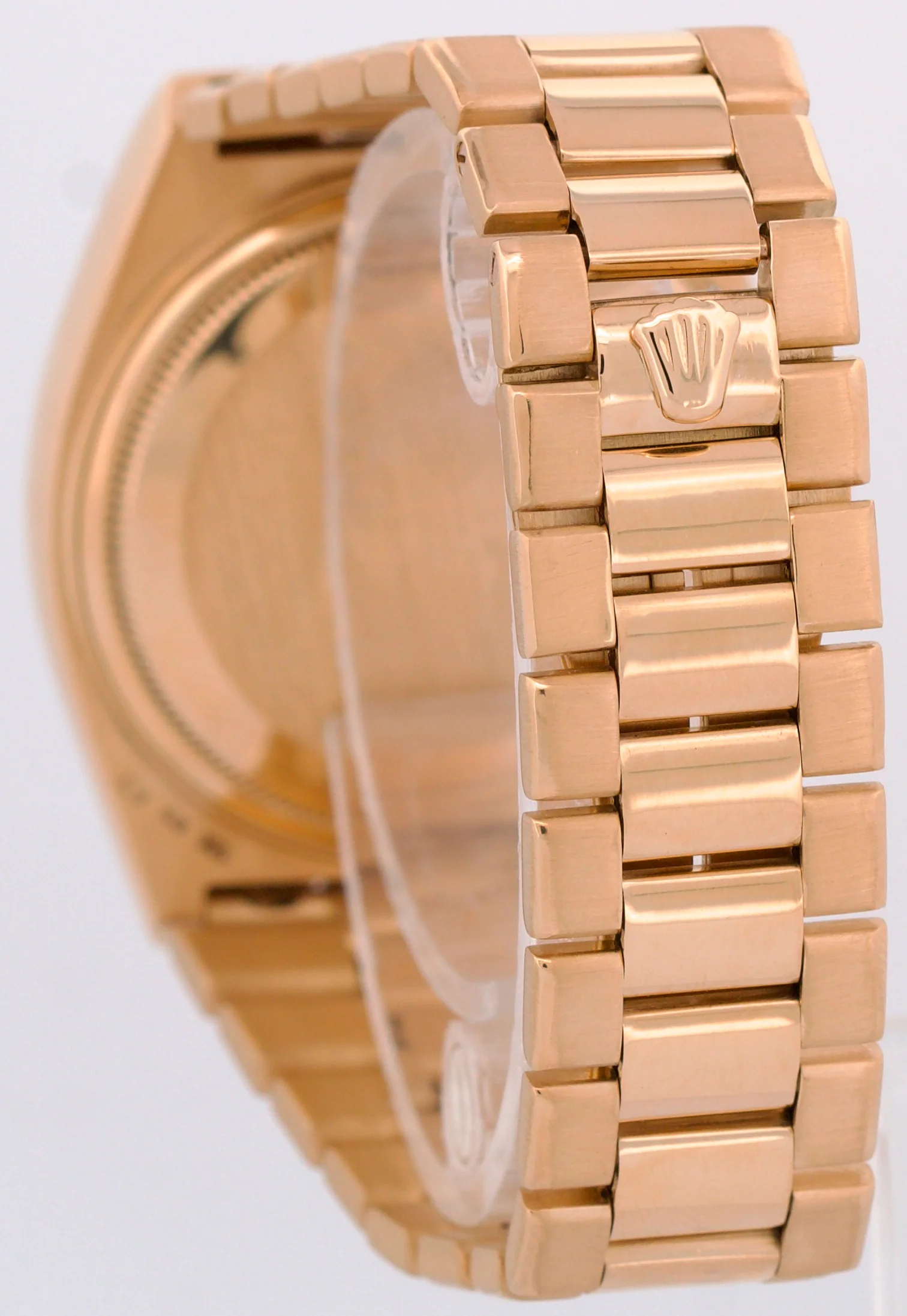 VINTAGE Rolex OysterQuartz Day-Date CREAM ROMAN 36mm 18K Yellow Gold Watch 19018 - Image 5