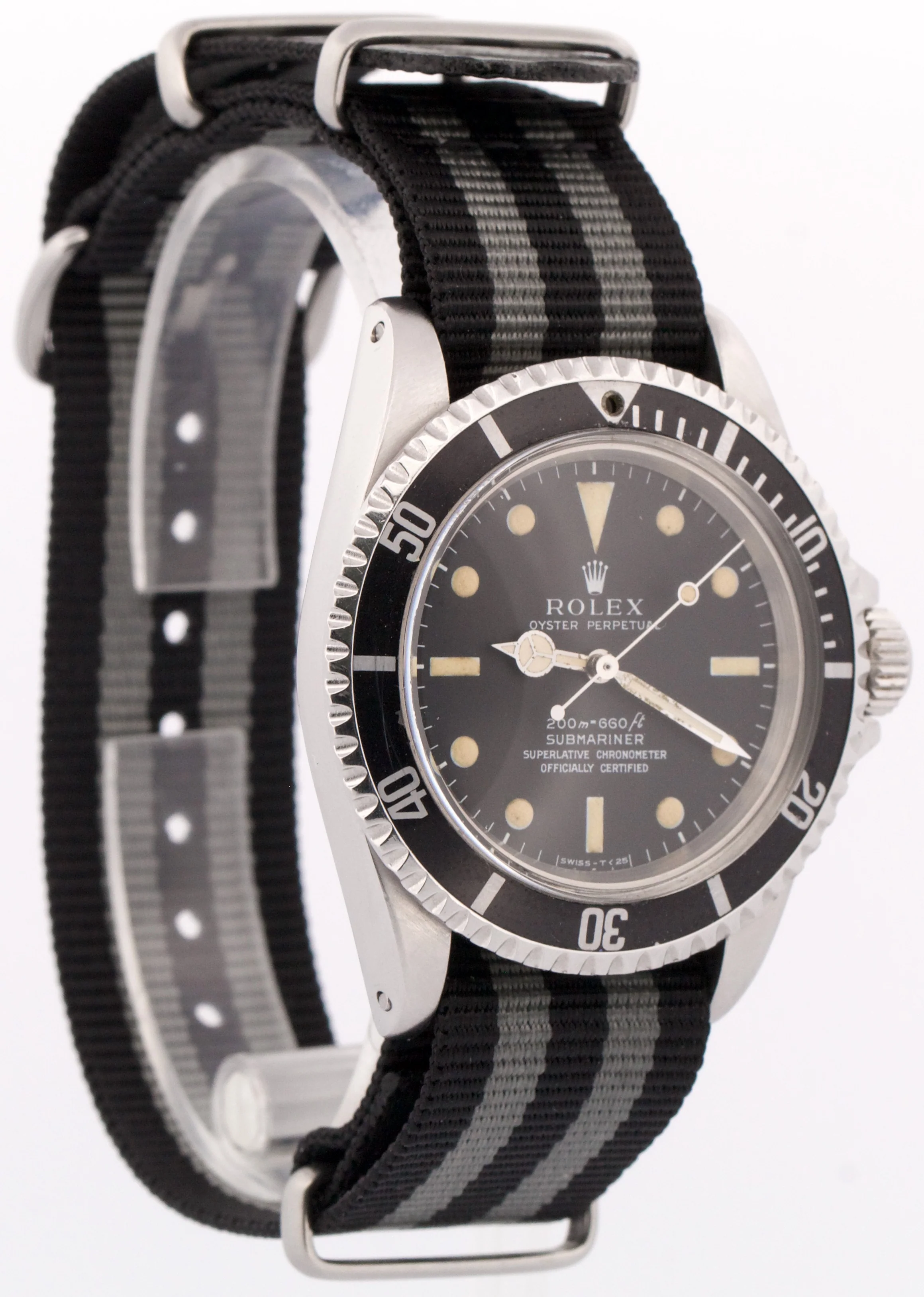 VINTAGE Rolex Submariner Black METERS FIRST Patina Stainless NEAT FONT 40mm 5512 - Image 4