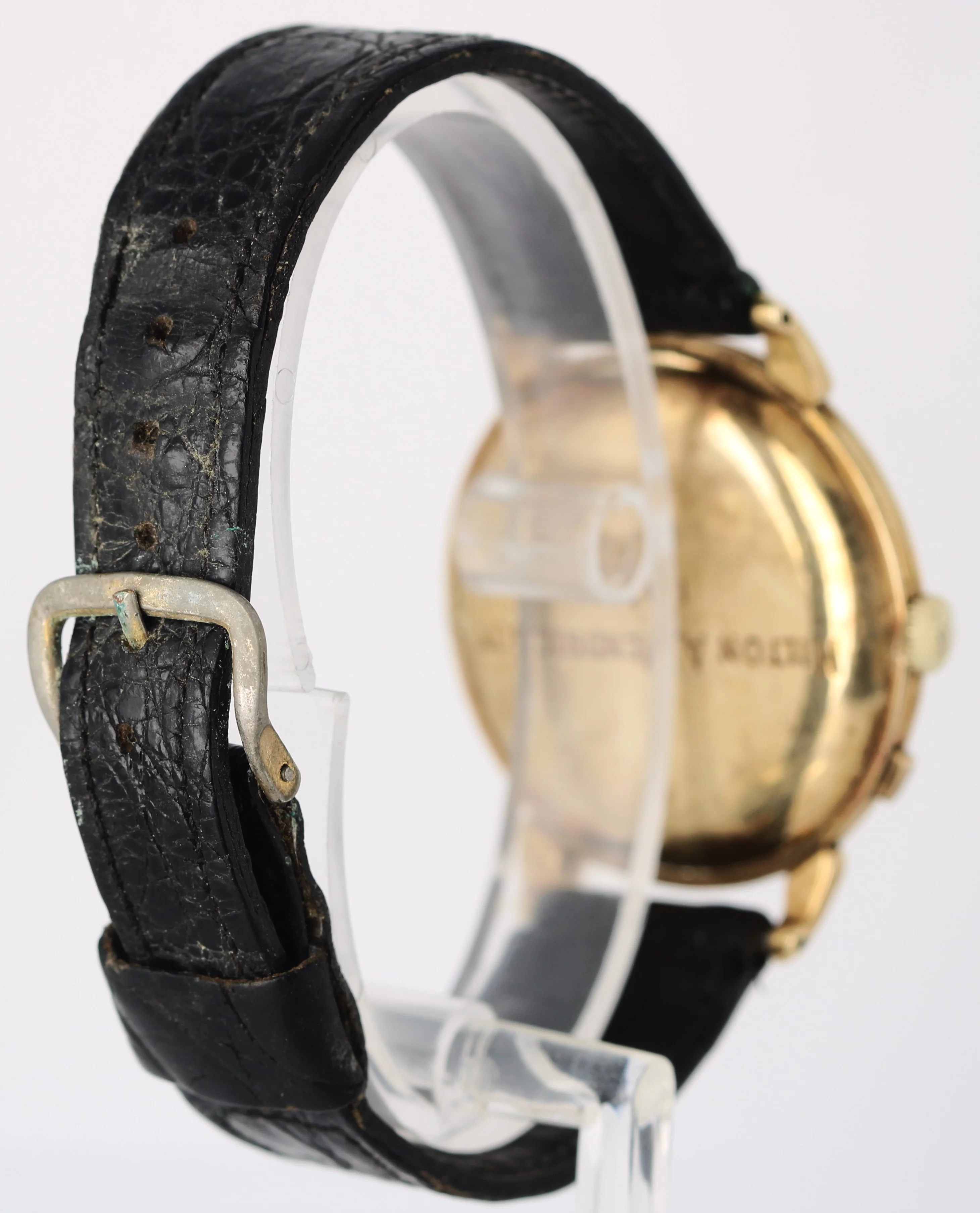 VINTAGE Tiffany & Co Chronograph 14k Yellow Gold Silver 35mm 44870 Manual Watch - Image 5
