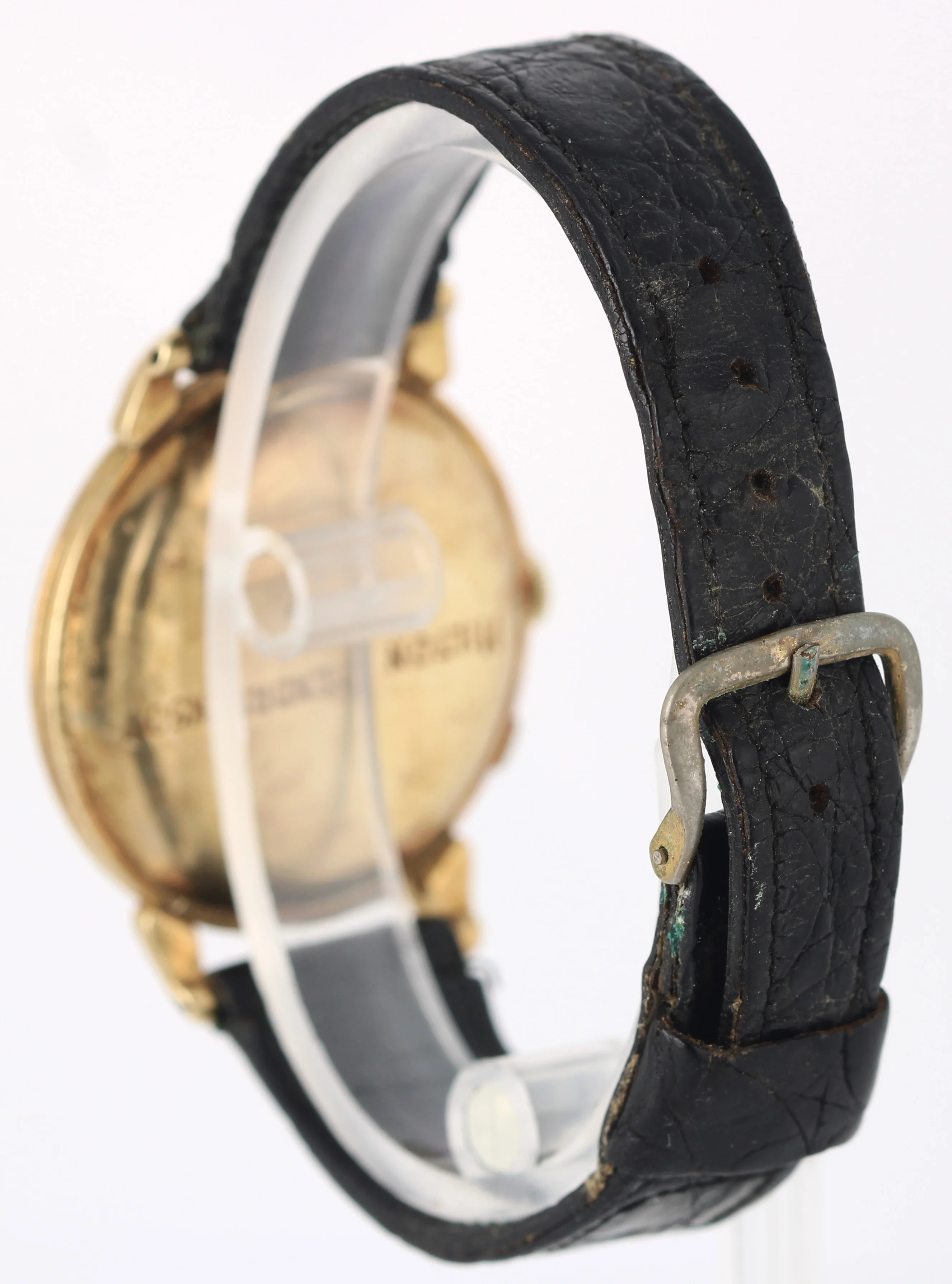 VINTAGE Tiffany & Co Chronograph 14k Yellow Gold Silver 35mm 44870 Manual Watch - Image 6