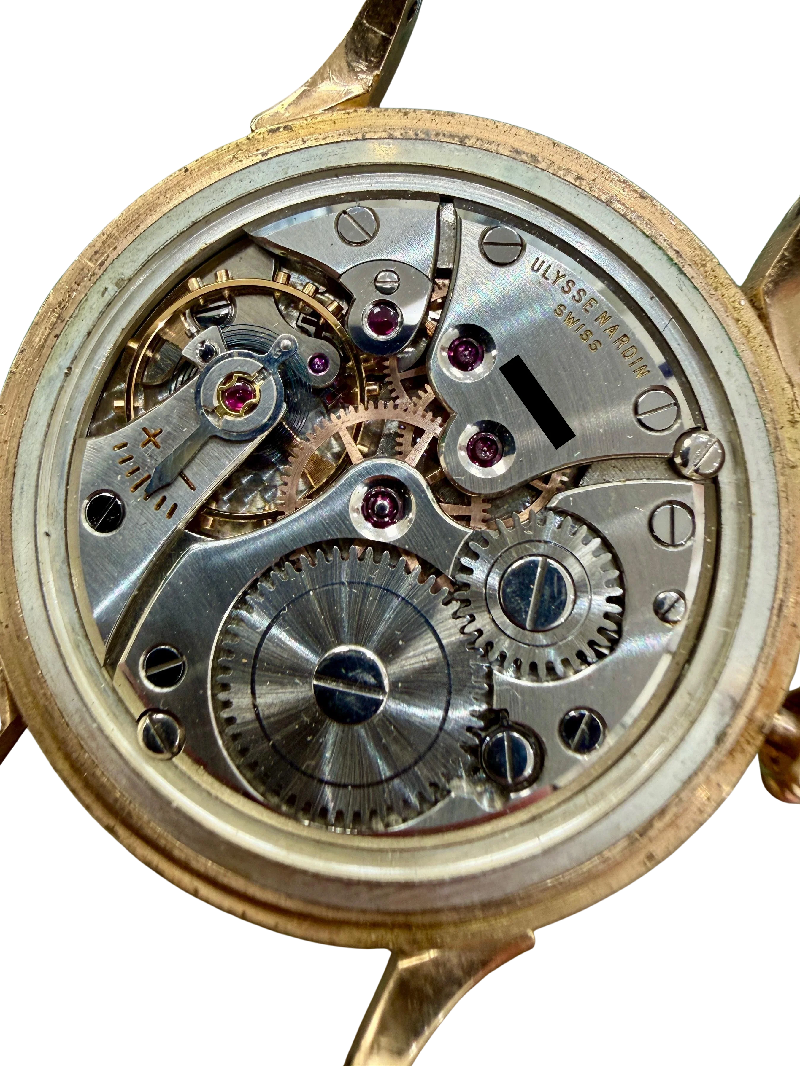 Vintage Ulysse Nardin 18K Rose Gold 34mm Manual Wind Dress Watch - Image 2