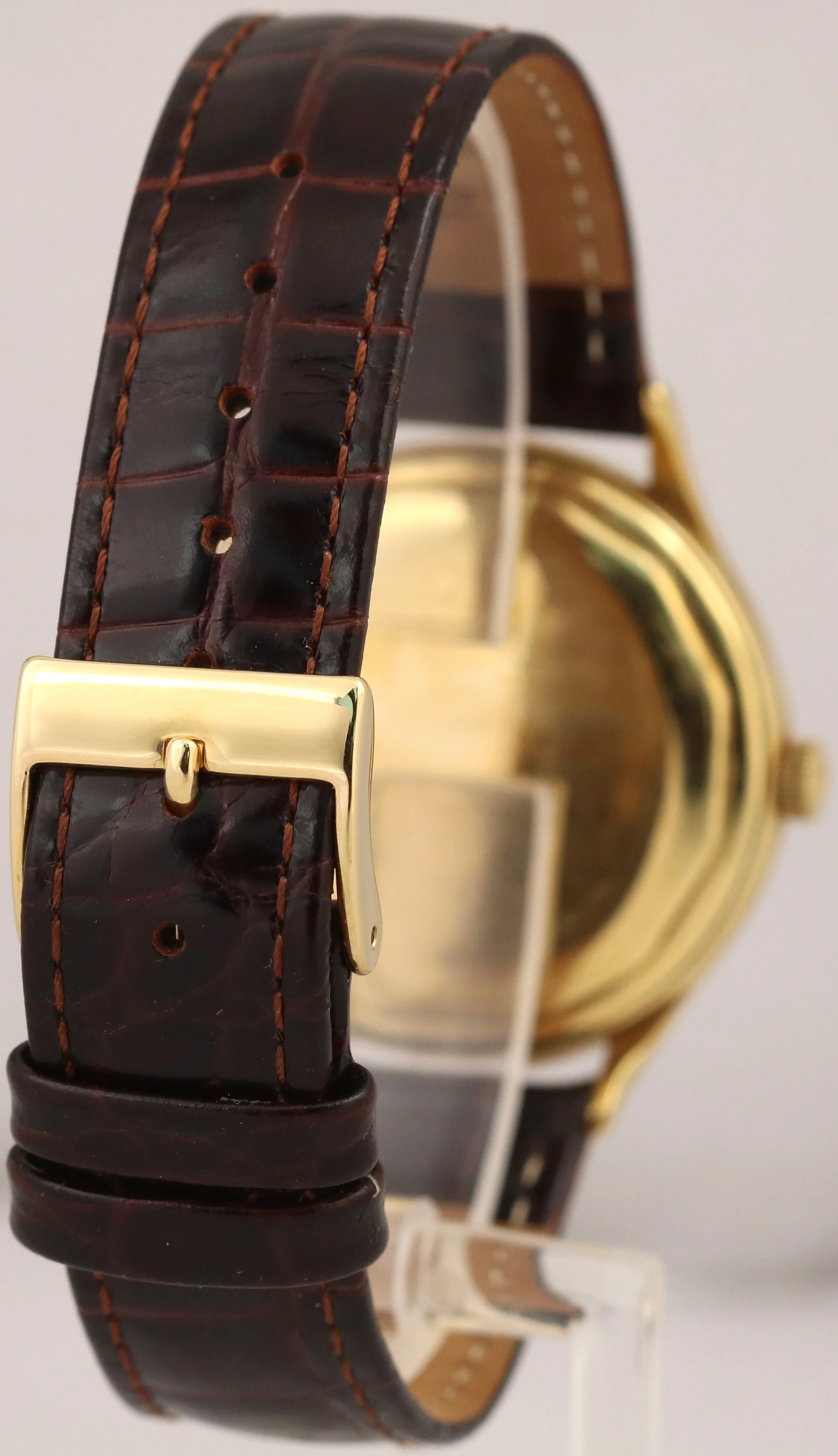VINTAGE Vacheron Constantin Patrimony SILVER 18K Yellow Gold 35mm P454/5B Watch - Image 5
