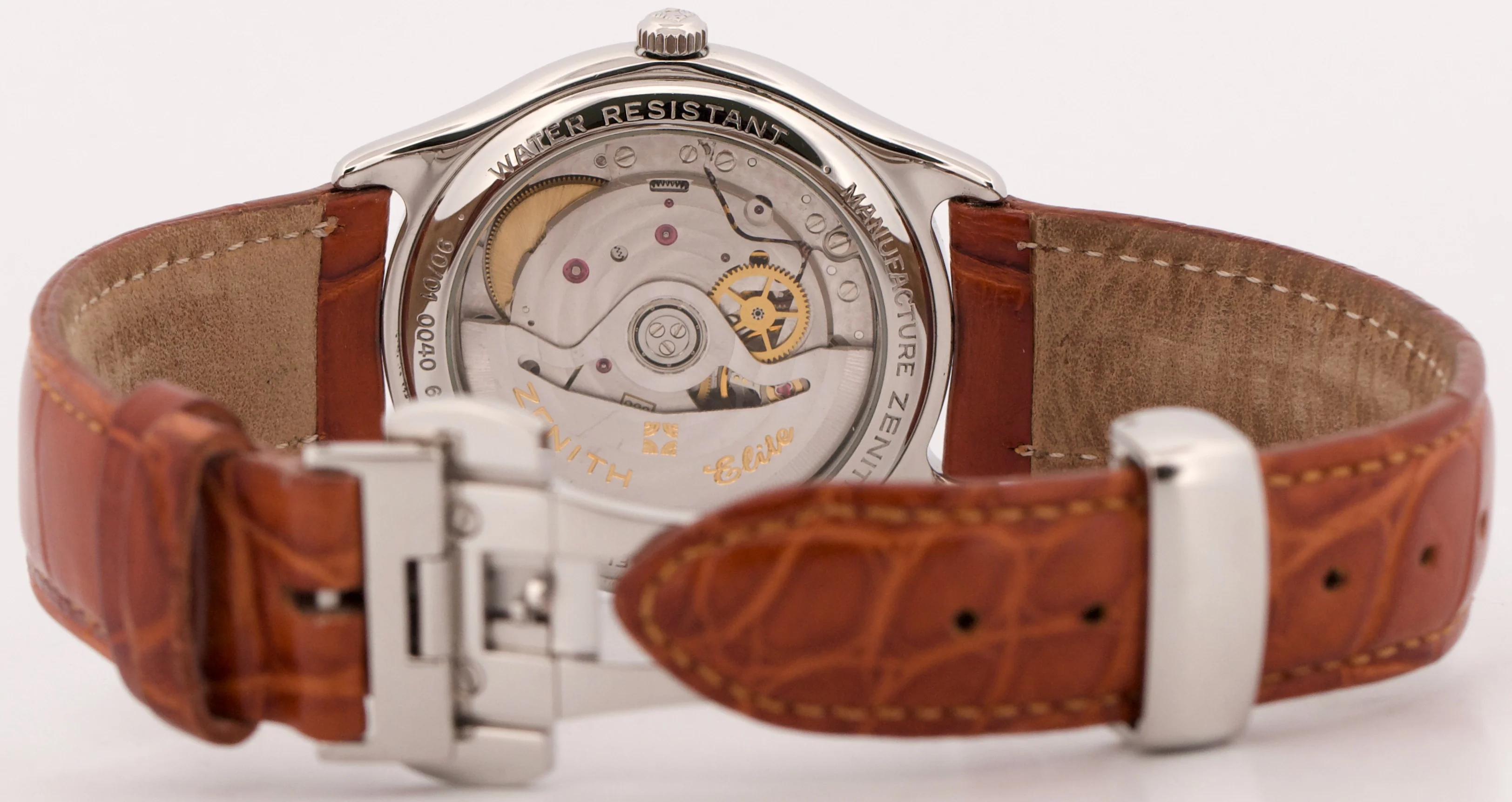 Zenith Elite Automatic BLACK Stainless Steel Leather 36mm 90/01.0040.680 Watch - Image 7